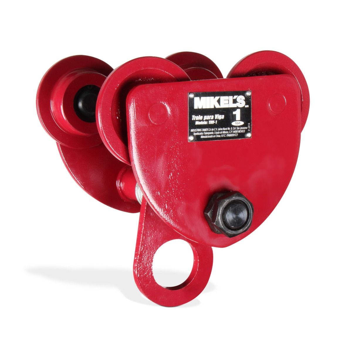 MIKELS TRV-1 Trole para viga, ancho ajustable (1 ton)