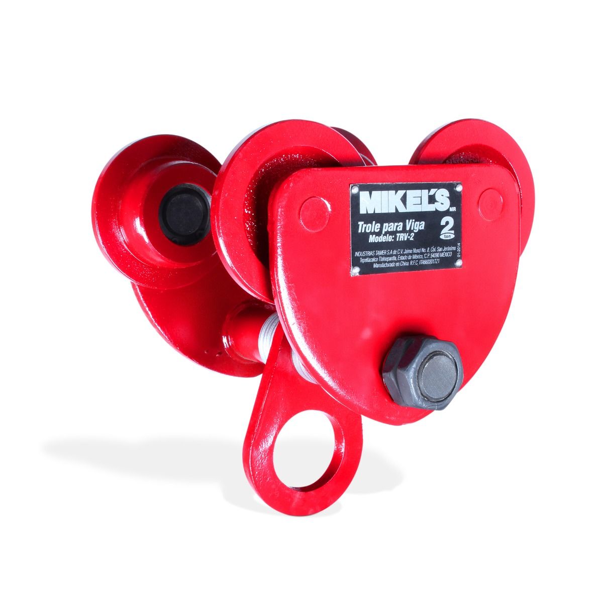 MIKELS TRV-2 Trole para viga, ancho ajustable (2 ton)