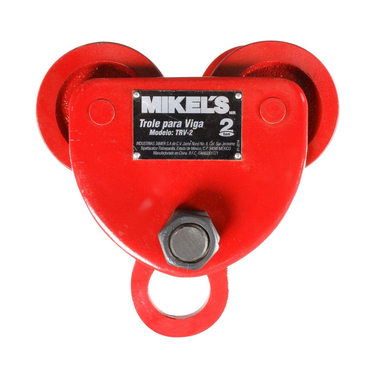 MIKELS TRV-2 Trole para viga, ancho ajustable (2 ton) - Imagen 2