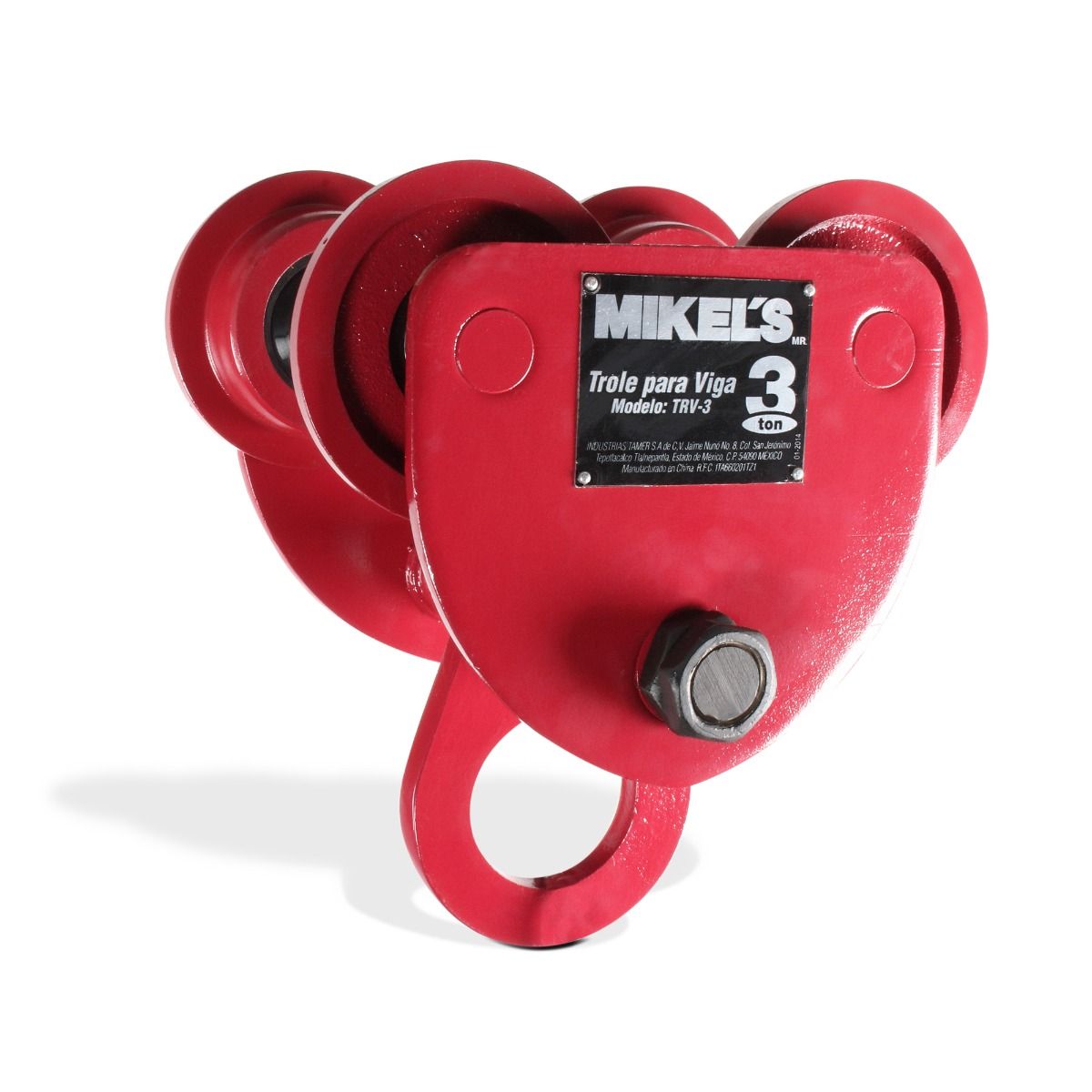 MIKELS TRV-3 Trole para viga, ancho ajustable (3 ton)