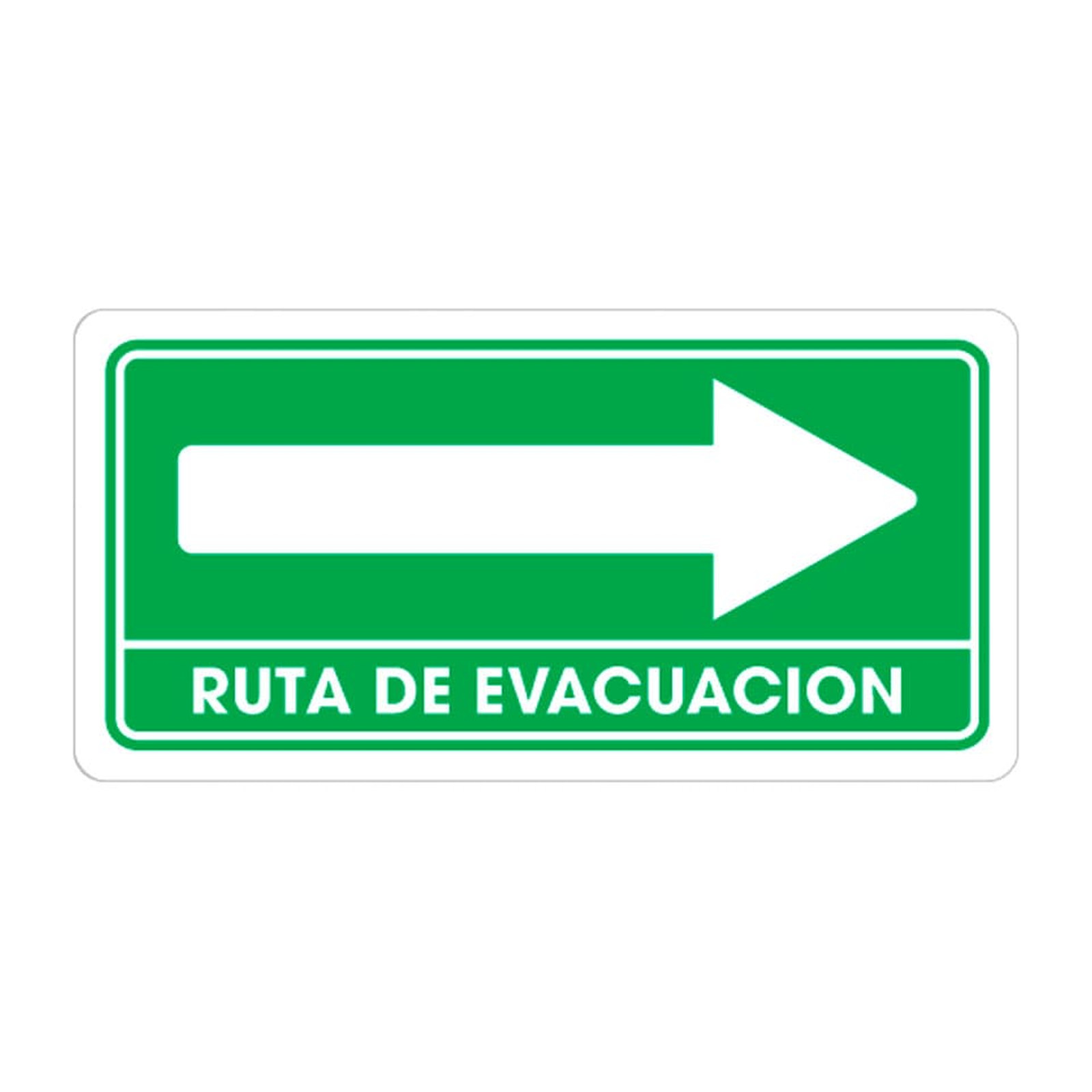 Señalamiento Ruta de Evacuación Derecha Weston 15 x 30 cm