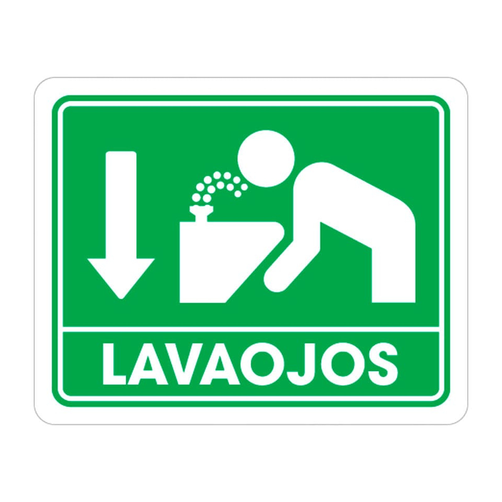 Señalamiento Lava Ojos de Emergencia Weston 25 x 35 cm