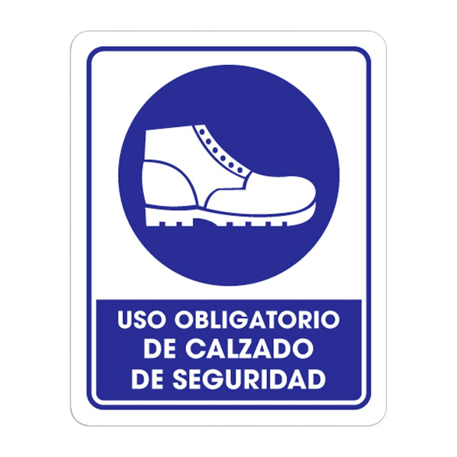 Señalamiento Uso Obligatorio de Zapatos de Seguridad 25 x 35 cm Weston