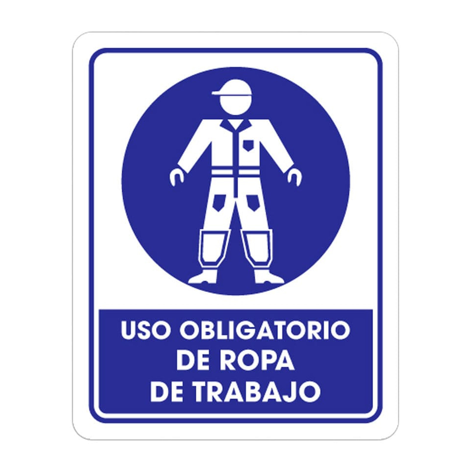 Señalamiento Uso Obligatorio de Ropa de Trabajo Weston 25 x 35 cm