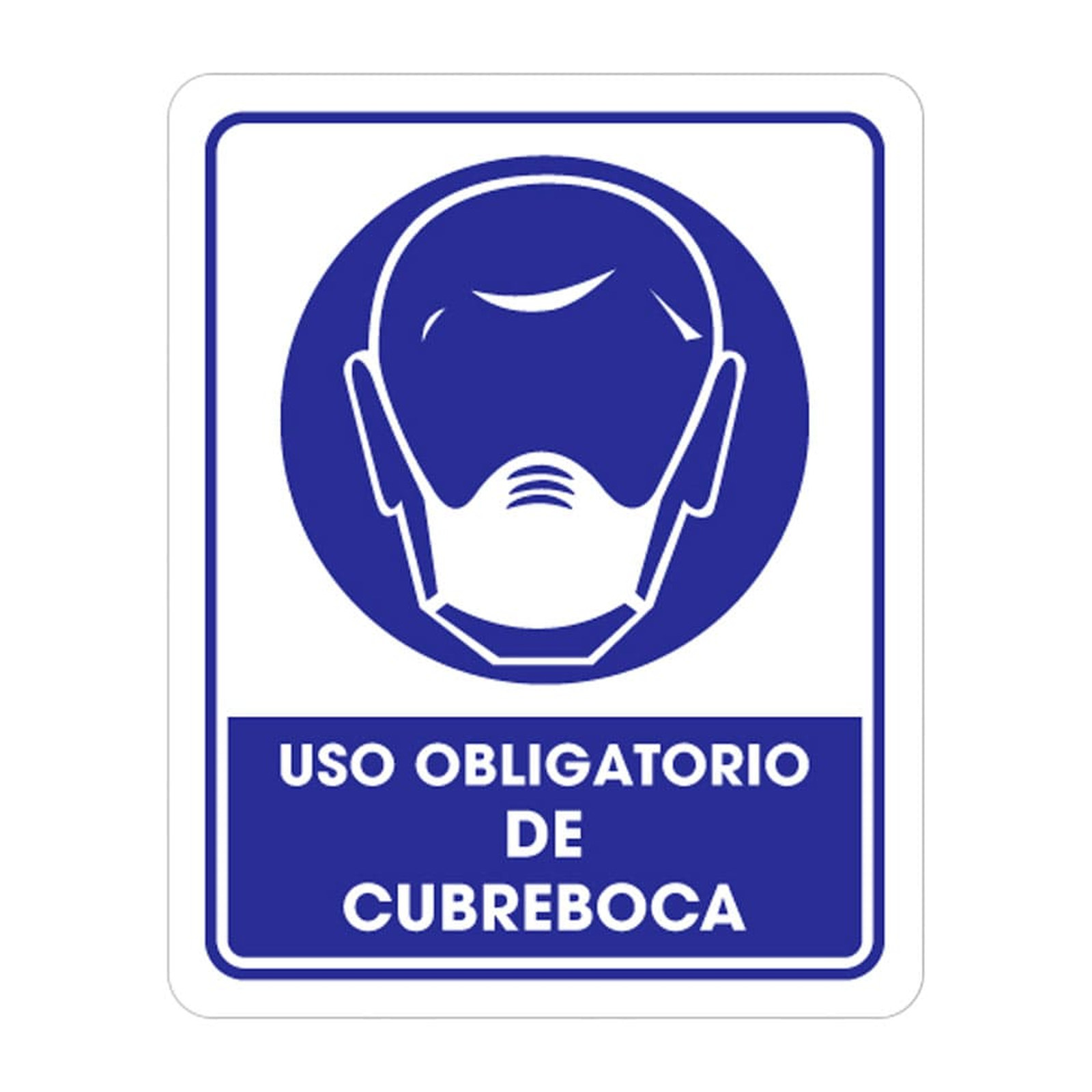 Señalamiento Uso Obligatorio de Cubreboca 25 x 35 cm Weston