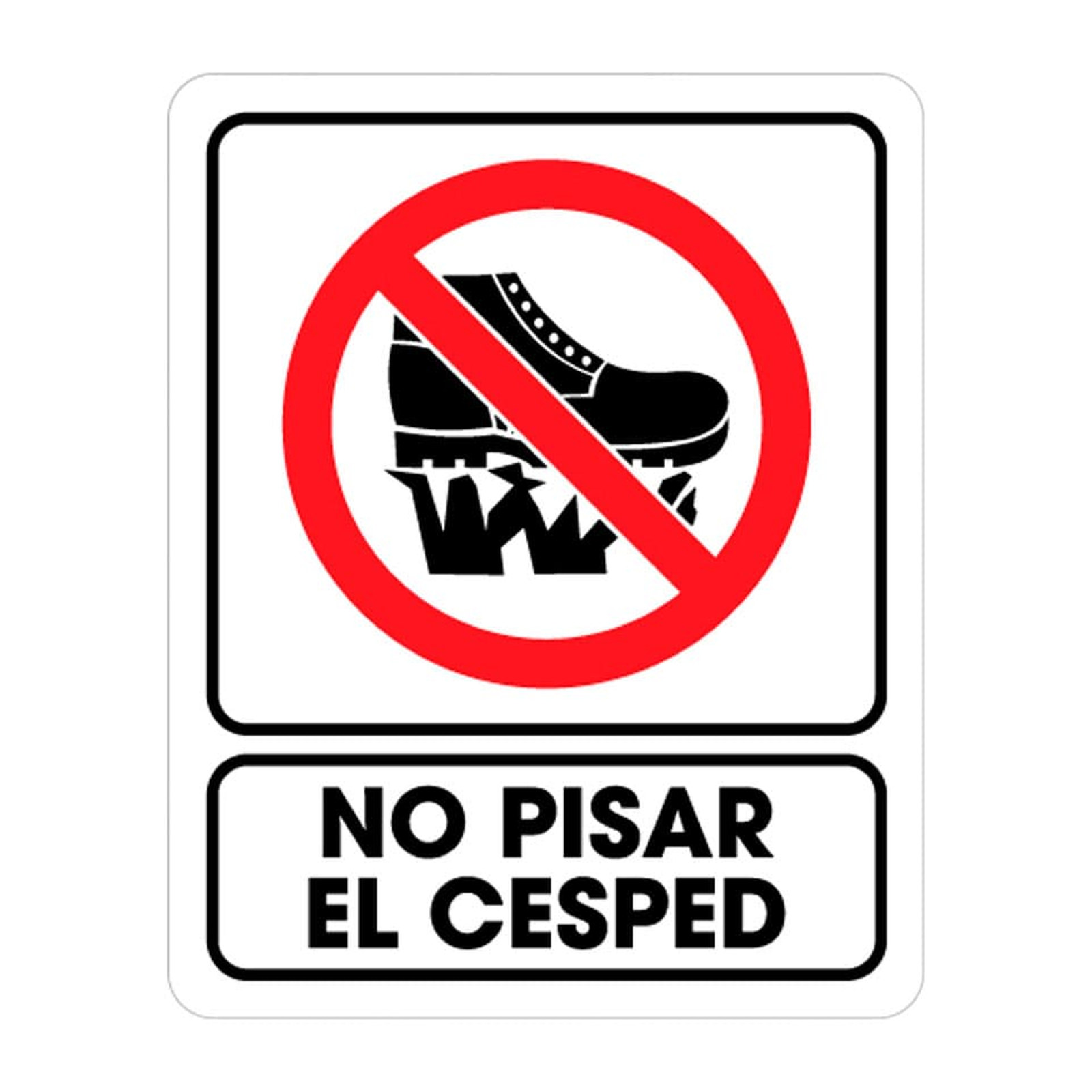 Señalamiento No Pise el Pasto 25 x 35 cm Weston