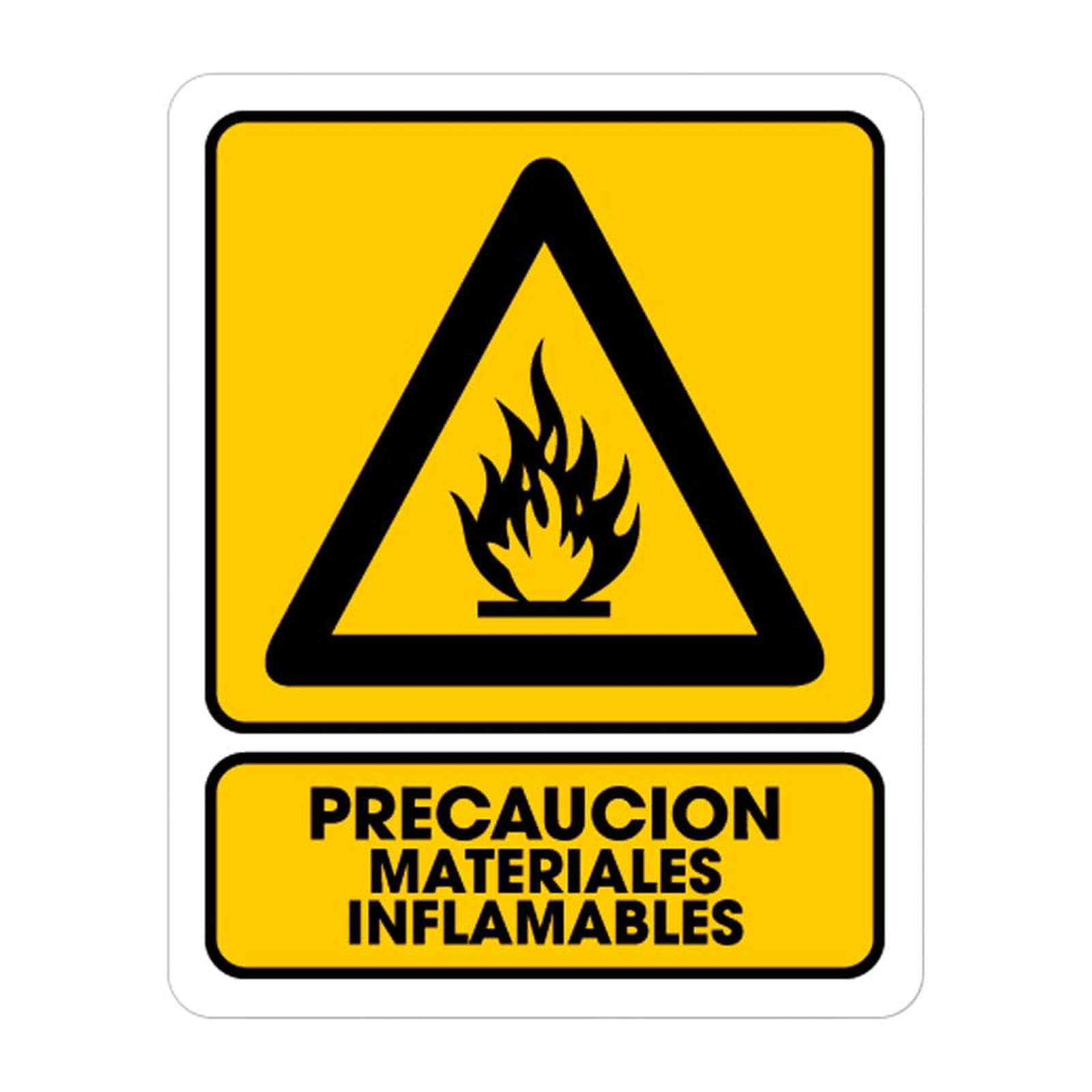 Señalamiento Materiales Inflamables Weston 25 x 35 cm