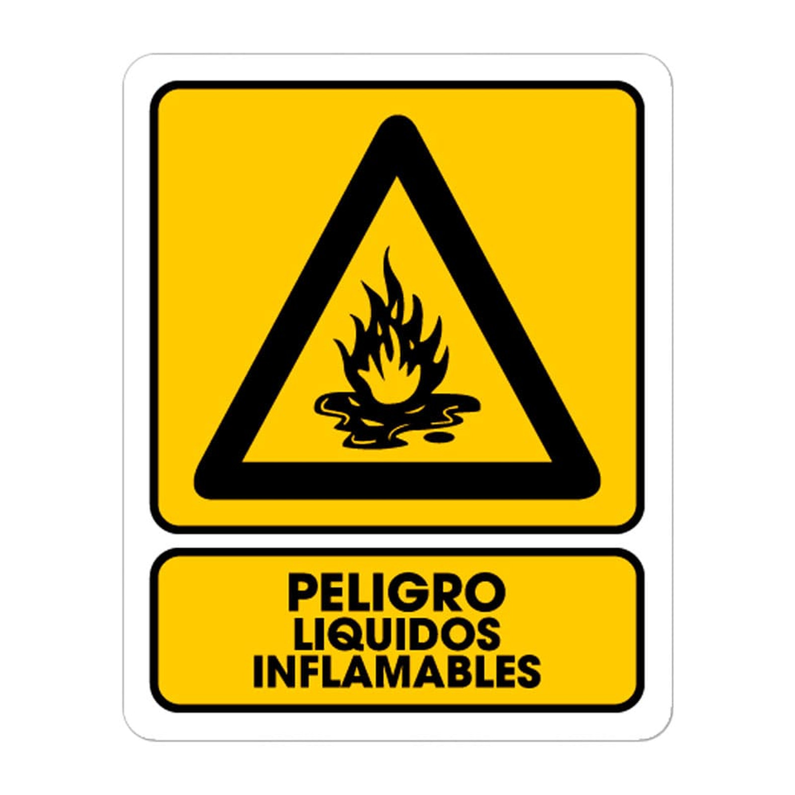 Señalamiento de Líquidos Inflamables Weston 25 x 35 cm