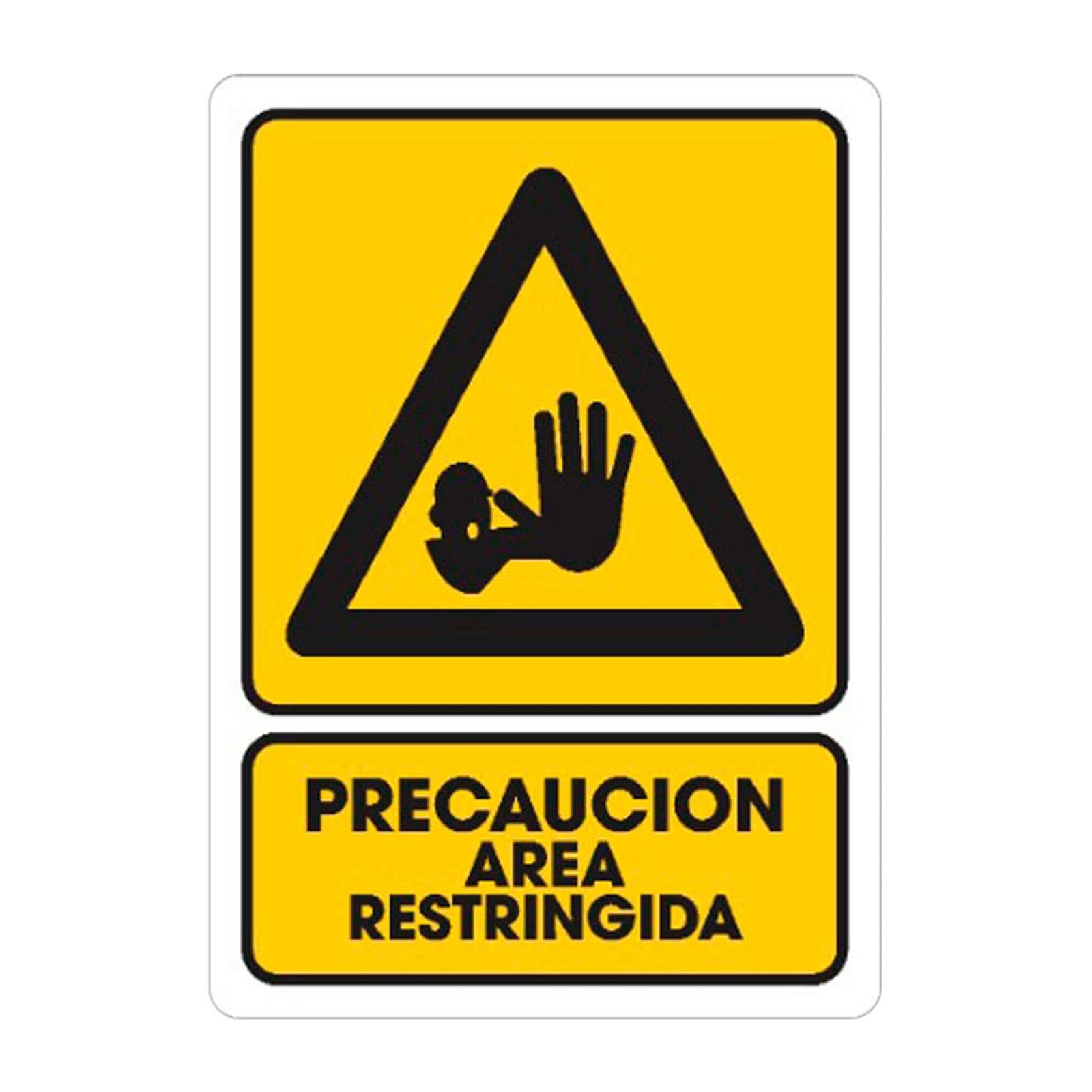 Señalamiento de Precaución Área Restringida 25 x 35 cm Weston