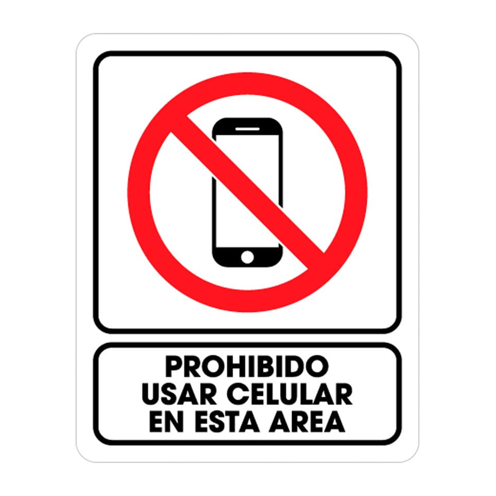 Señalamiento Prohibido Uso de Celular 25 x 35 cm Weston