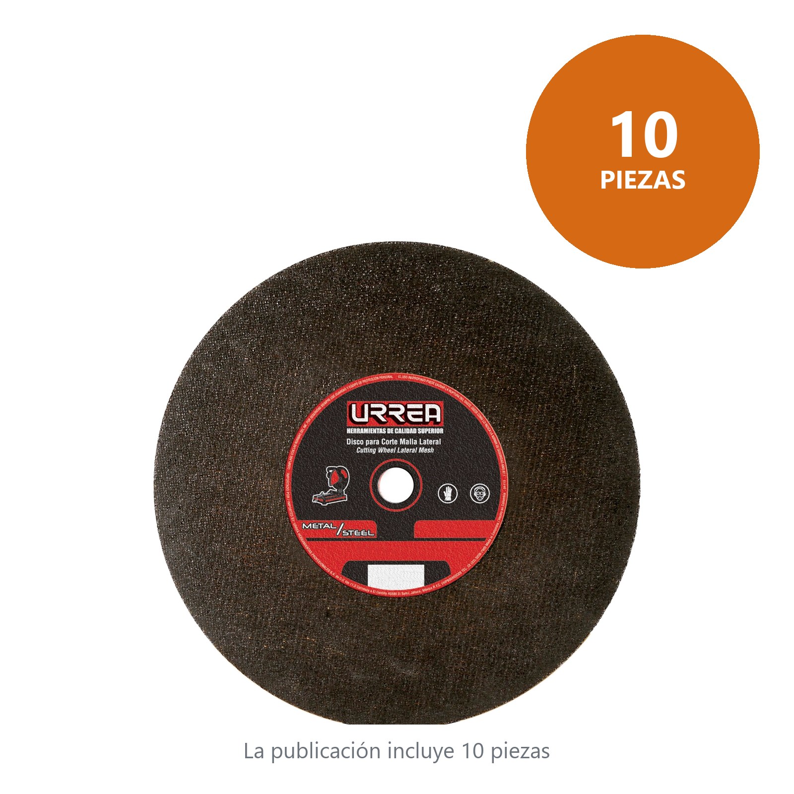 Disco abrasivo tipo 1 para metal 14" x 7/64" Urrea - Imagen 2