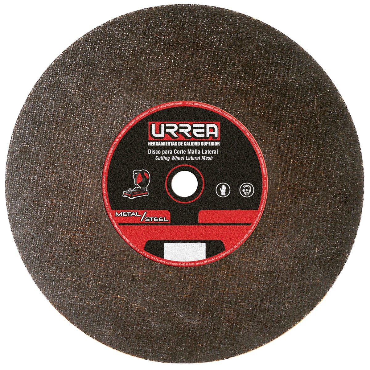 Disco abrasivo tipo 1 para metal, 4-1/2" x 1/16" Urrea