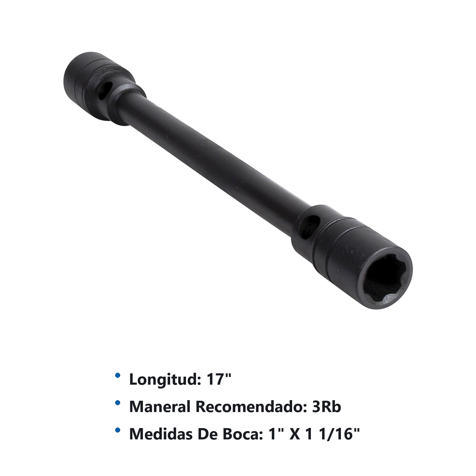 Llave de artillería fosfatizada doble boca hexagonal en pulgadas, 1" x 1-1/16" Urrea - Imagen 2
