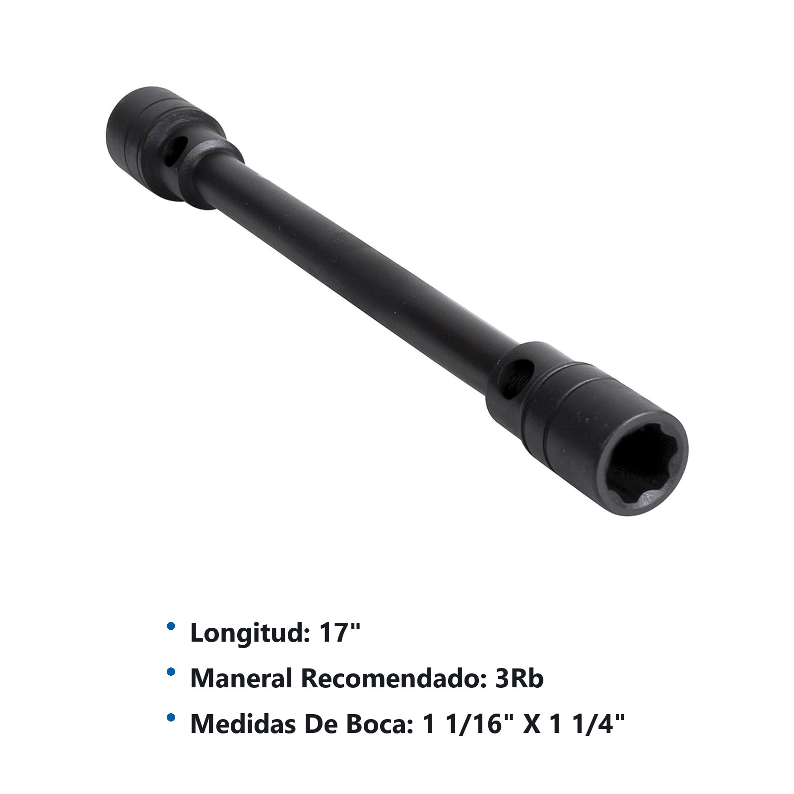 Llave de artillería fosfatizada doble boca hexagonal en pulgadas, 1-1/16" x 1-1/4" Urrea - Imagen 2