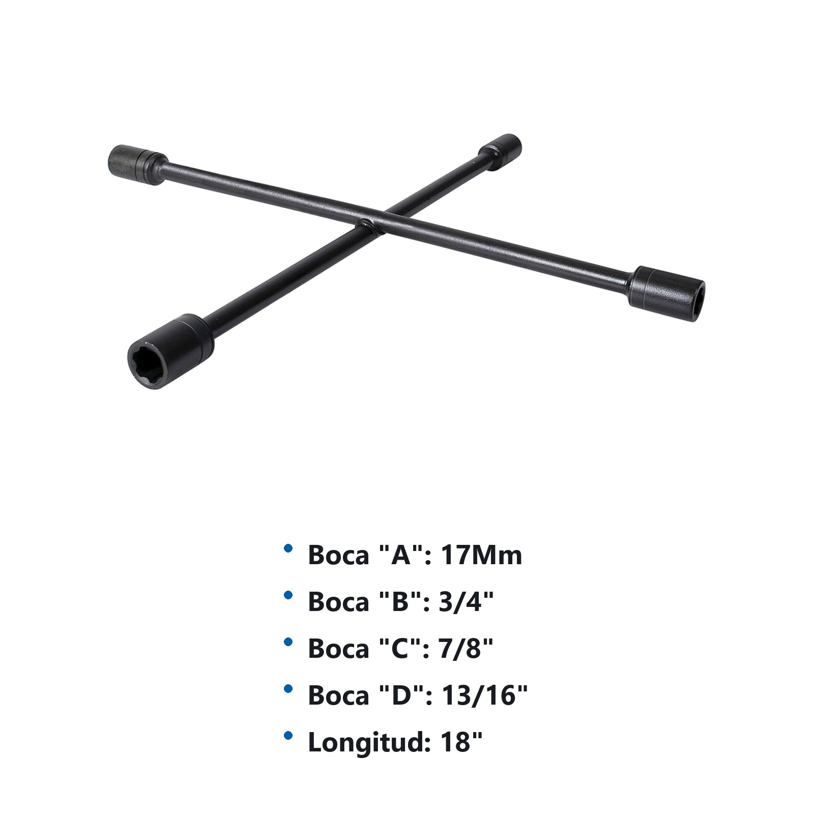 Llave de cruz fosfatizada 18" Urrea - Imagen 2