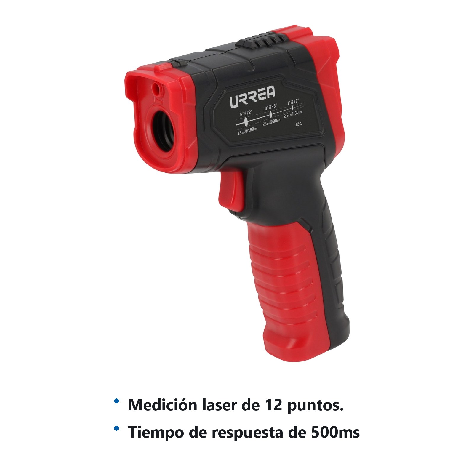Termómetro infrarrojo con pantalla LCD -50°C a 680°C Urrea - Imagen 2