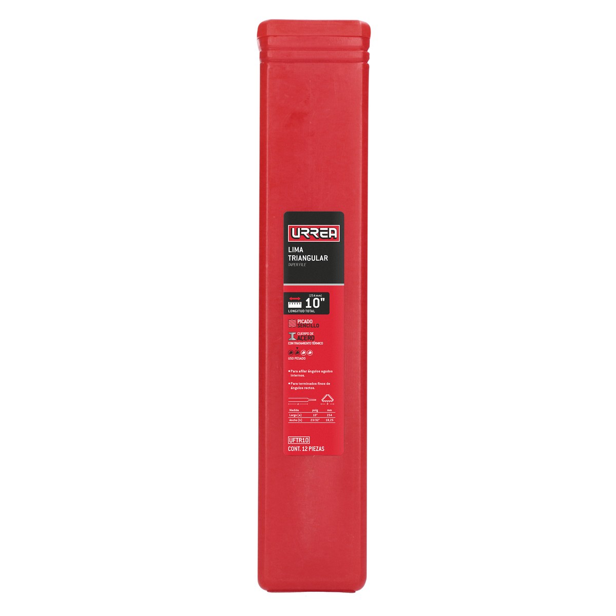 Lima triangular 10" Urrea - Imagen 2