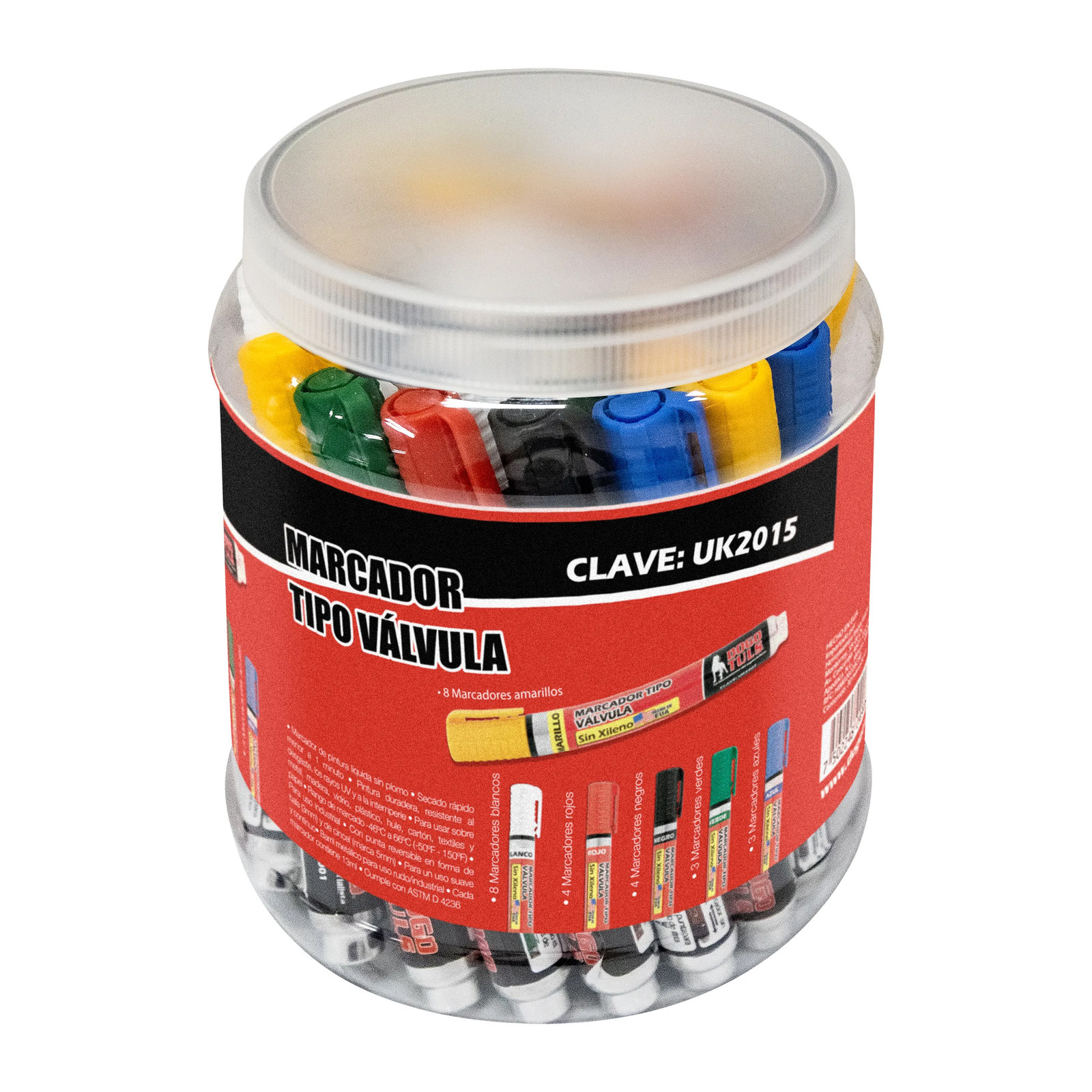 Marcadores de Válvula Dogotuls 6 Colores 30 pz