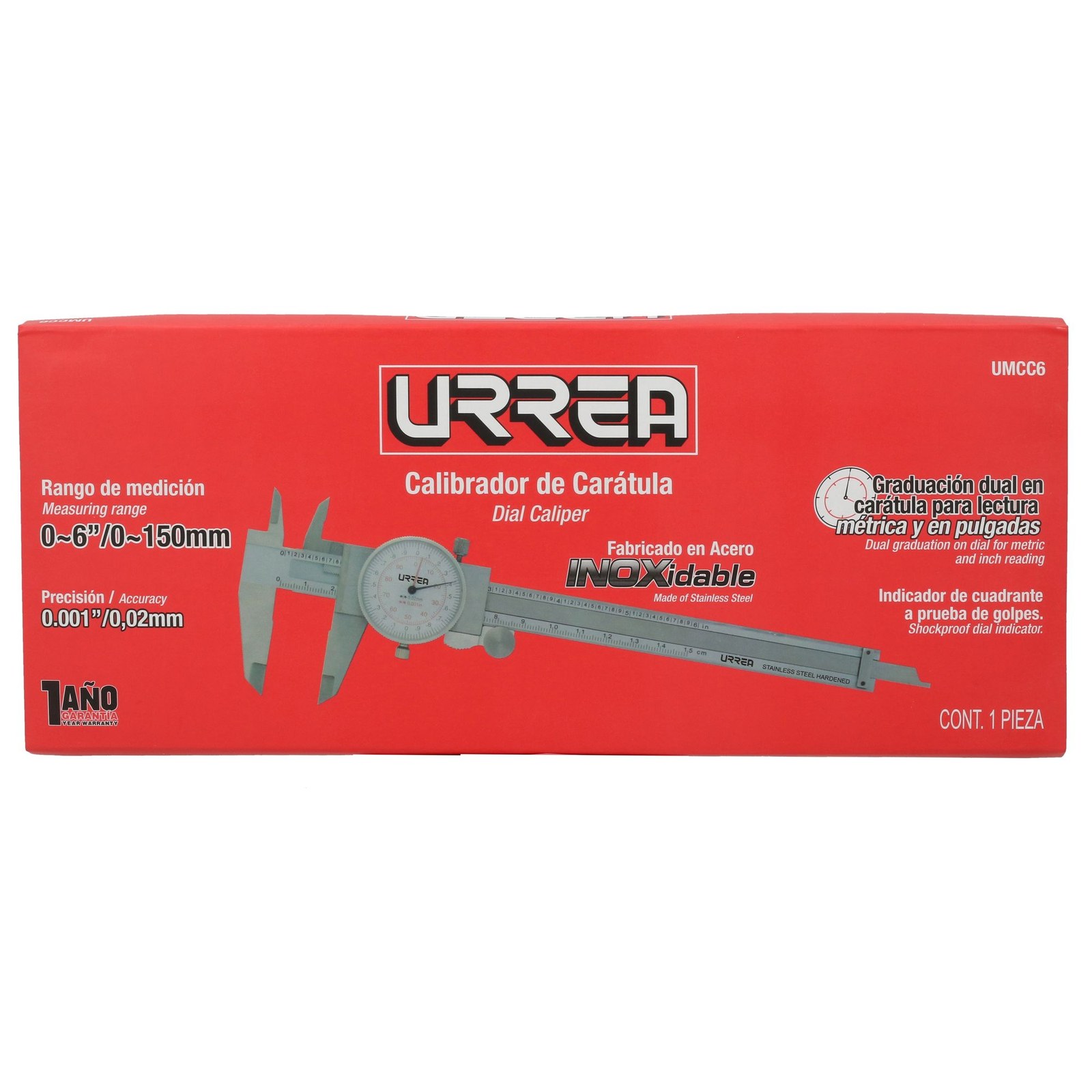 Calibrador de carátula 0 a 6" Urrea - Imagen 3