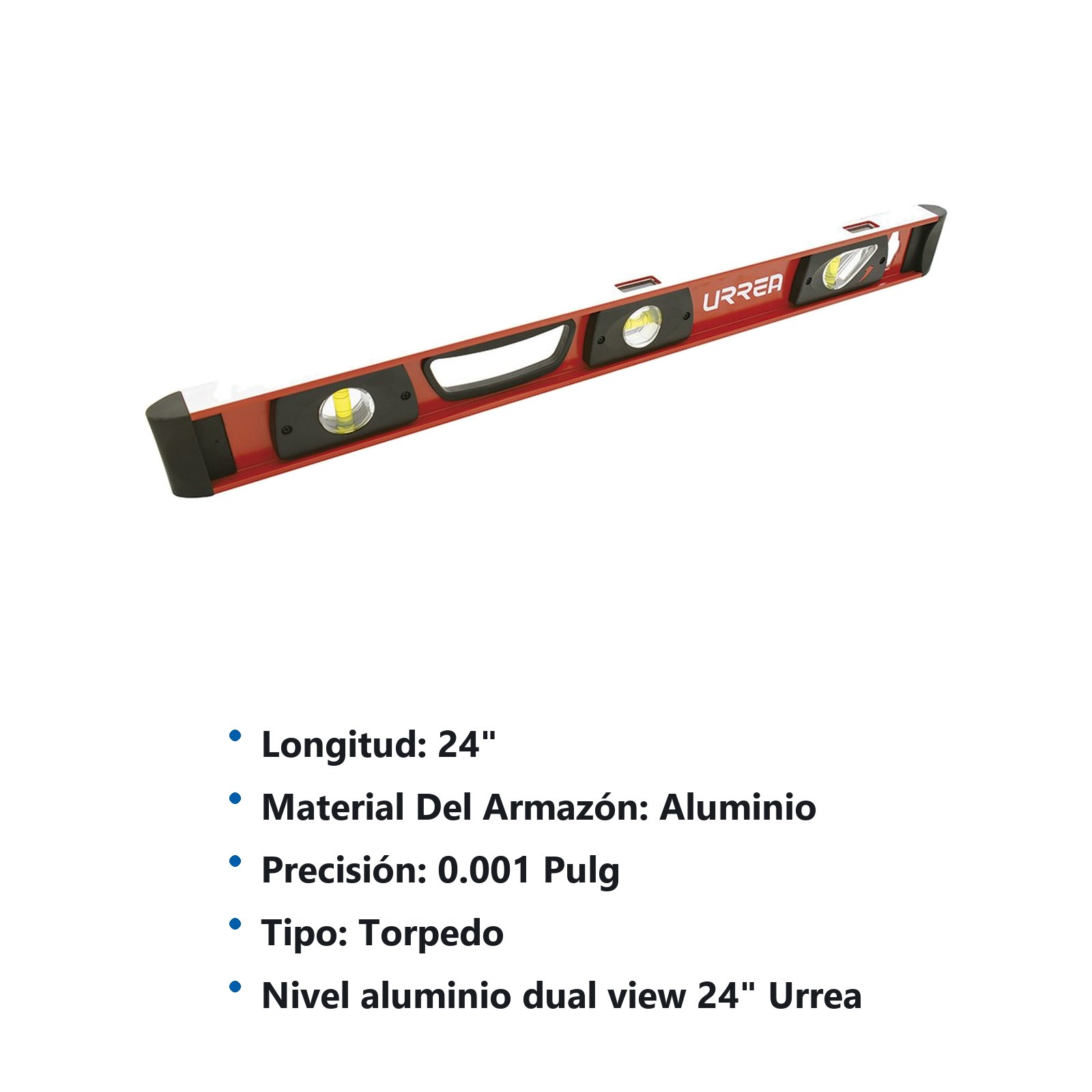 Nivel anti-impacto dual view 24" de aluminio Urrea - Imagen 2
