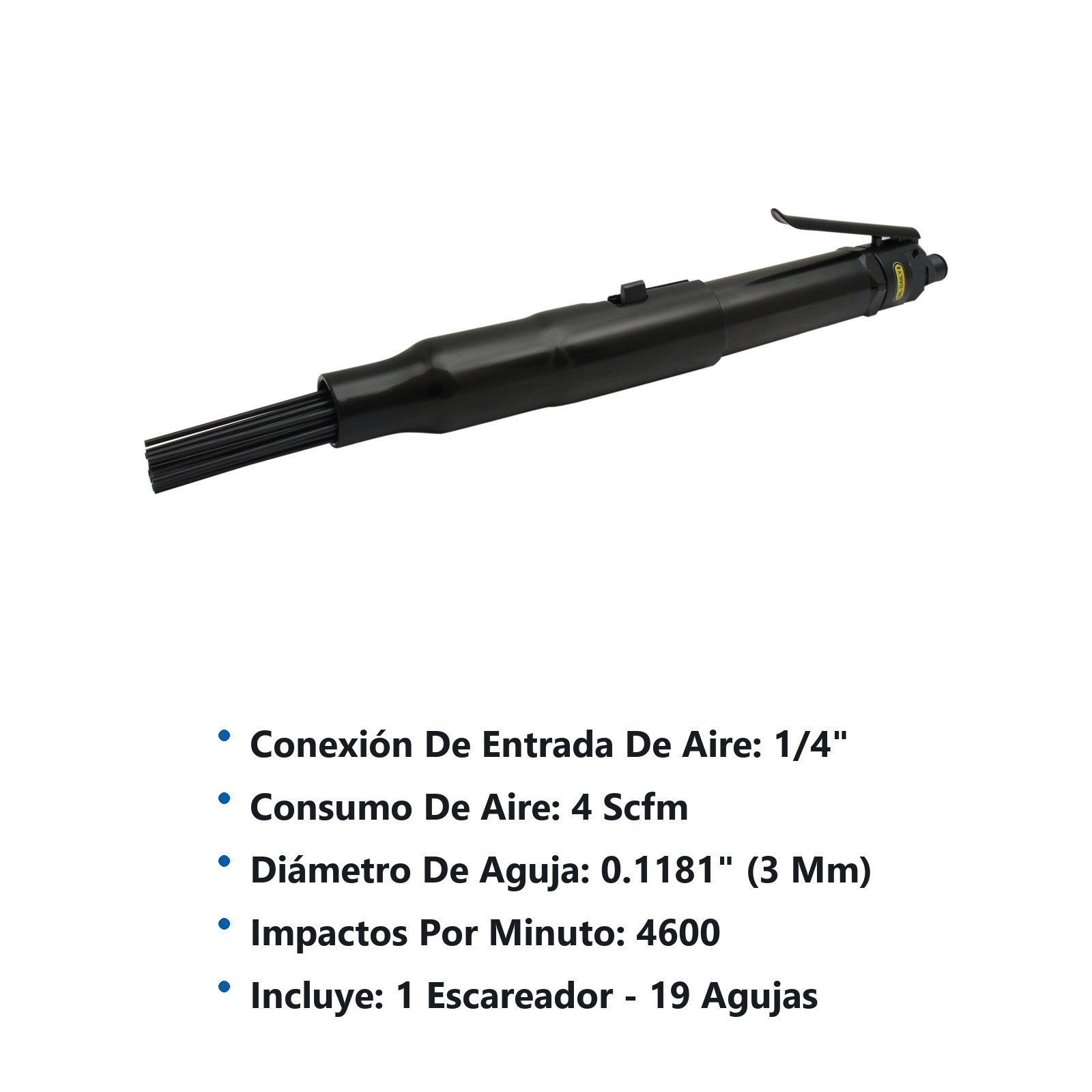 Escareador neumático con capuchon ajustable y 19 agujas 4,600GPM Urrea - Imagen 3