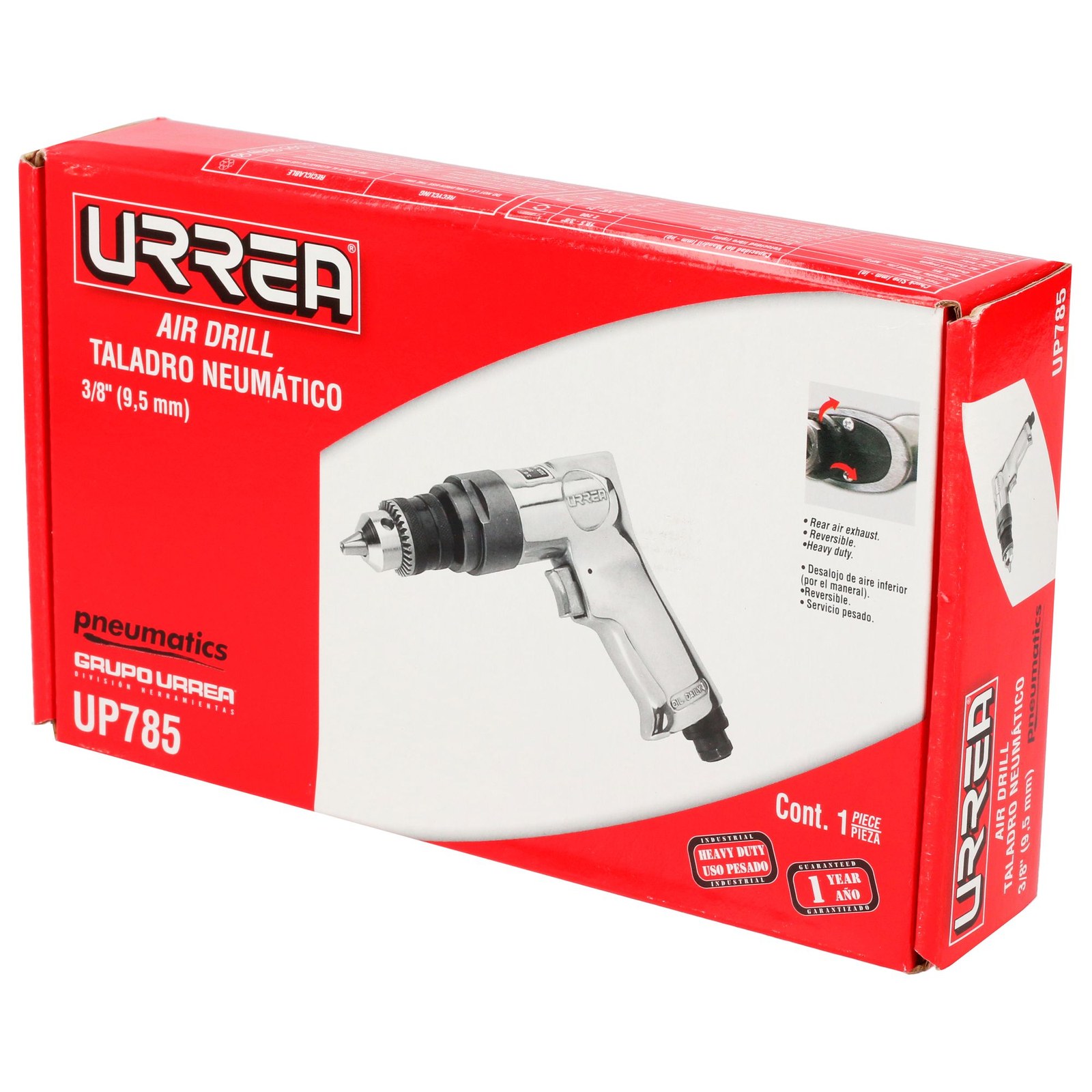 Taladro neumático 3/8" 2,200 RPM no reversible Urrea - Imagen 4
