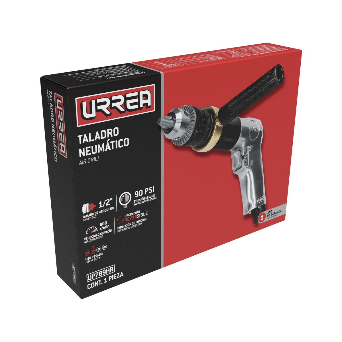 Taladro neumático 1/2" 800 RPM reversible Urrea - Imagen 4