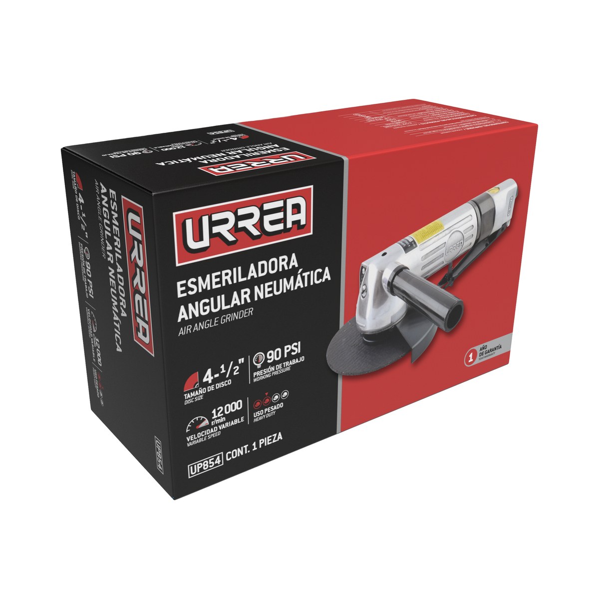 Esmeriladora neumática angular para discos con diámetro de 4" 11,000RPM Urrea - Imagen 4