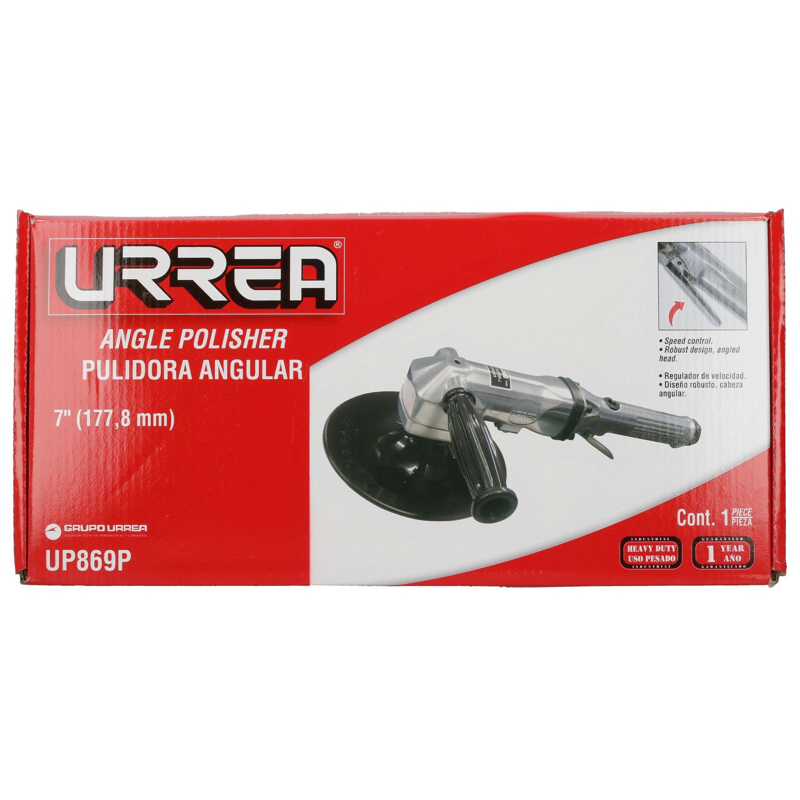 Pulidora neumática angular 7" 2,500 RPM Urrea - Imagen 4