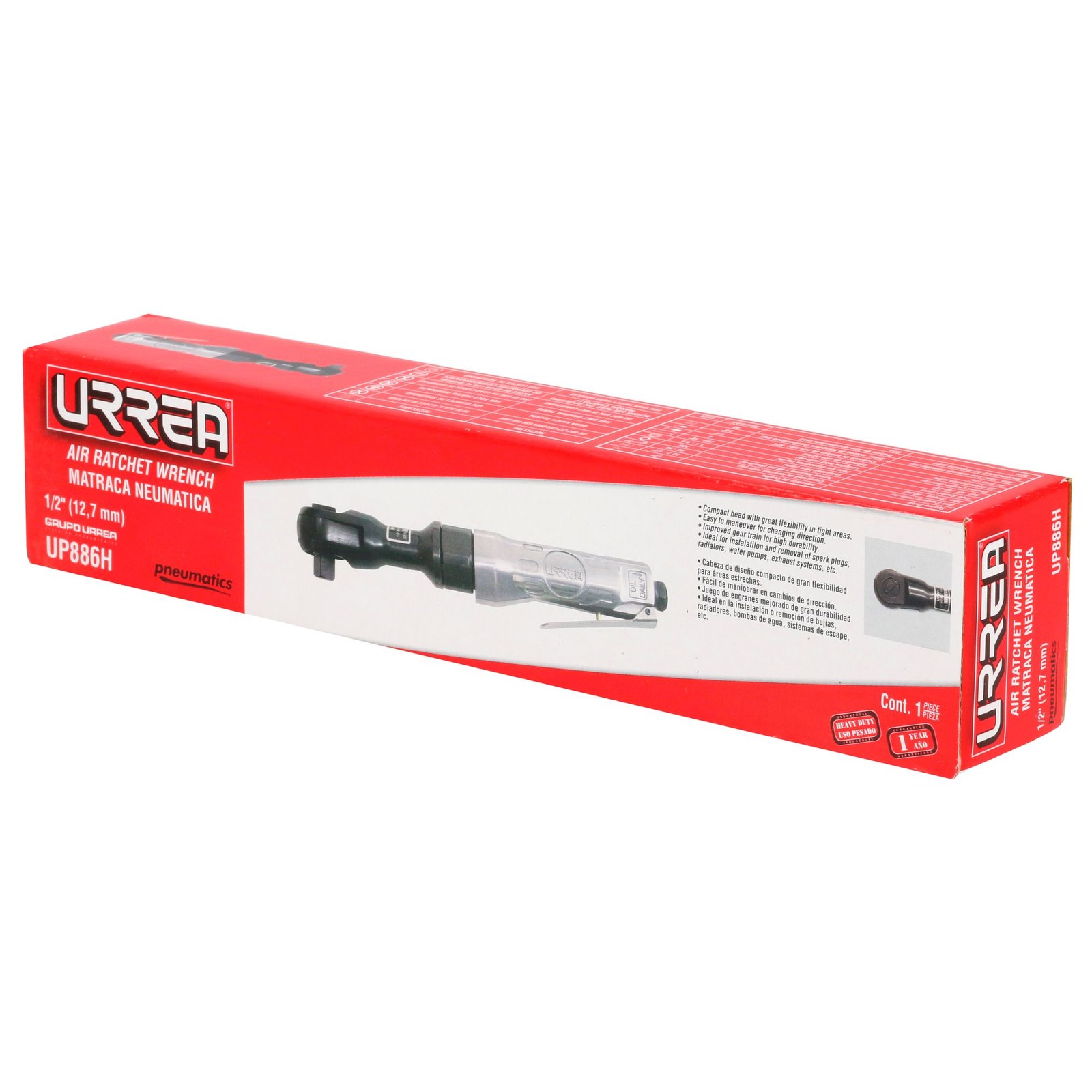 Matraca neumática cuadro de 1/2", 50 ft-lb Urrea - Imagen 3