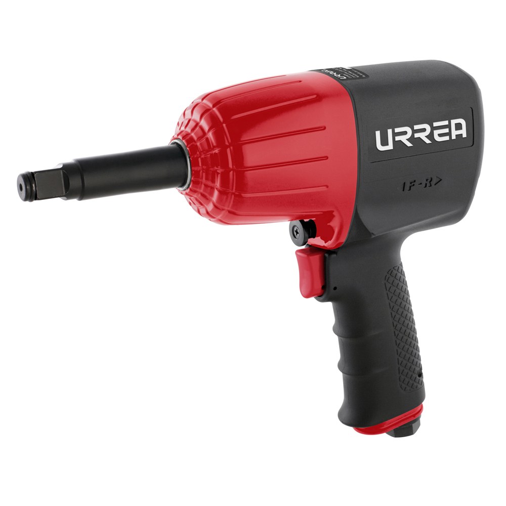 Pistola de impacto neumática cañon largo cuadro de 1/2" 1,000 Ft-lb sistema twin hammer Urrea