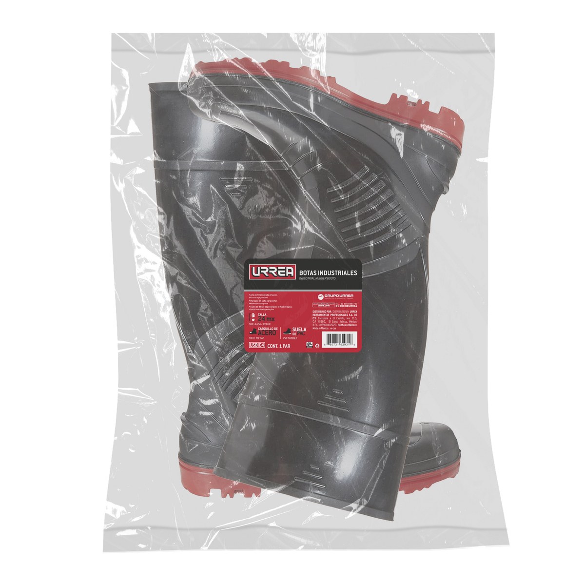 Botas de seguridad de PVC con casquillo de acero #24 cm Urrea - Imagen 2