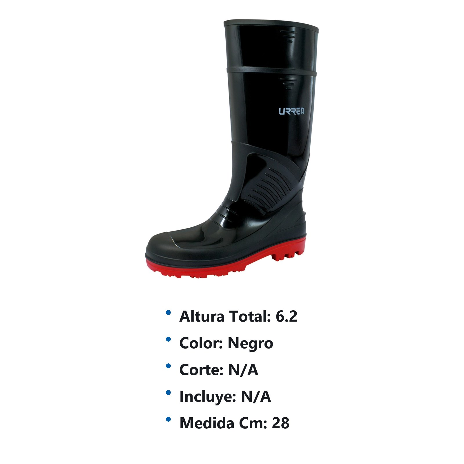 Botas de seguridad de PVC con casquillo de acero #28 cm Urrea - Imagen 2