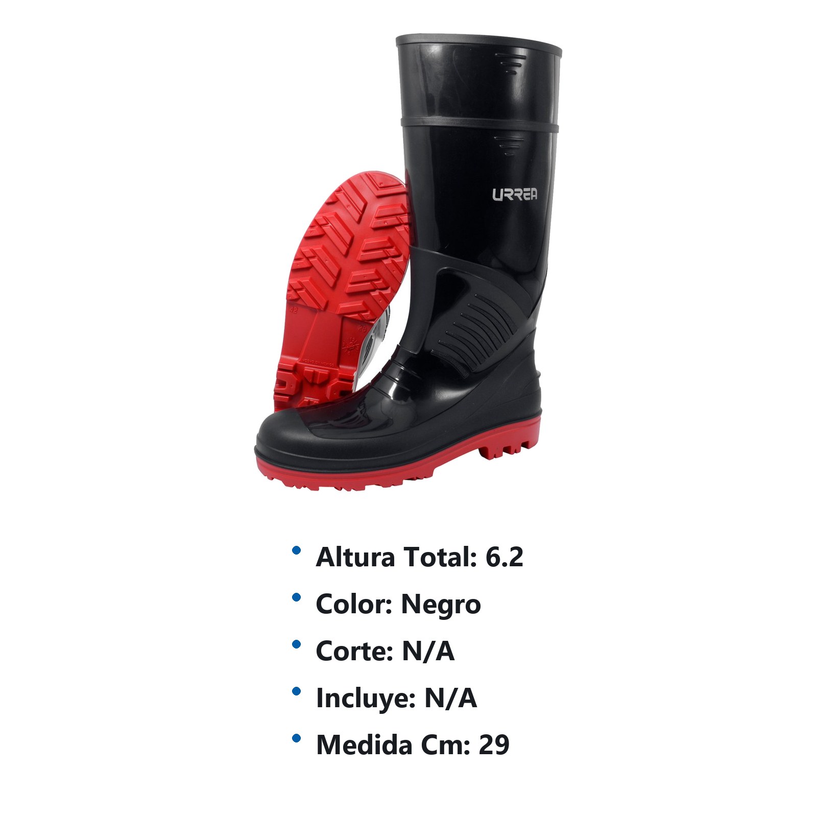 Botas de seguridad de PVC con casquillo de acero #29 cm Urrea - Imagen 2