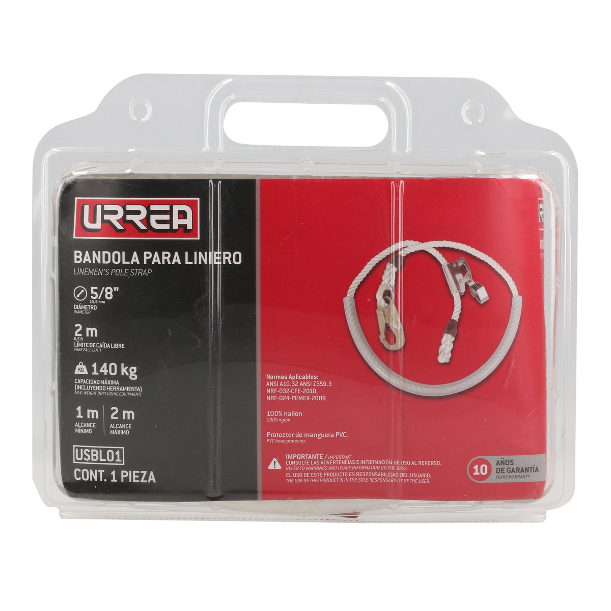 Bandola para liniero ajustable de 1 m a 2 m Urrea - Imagen 2