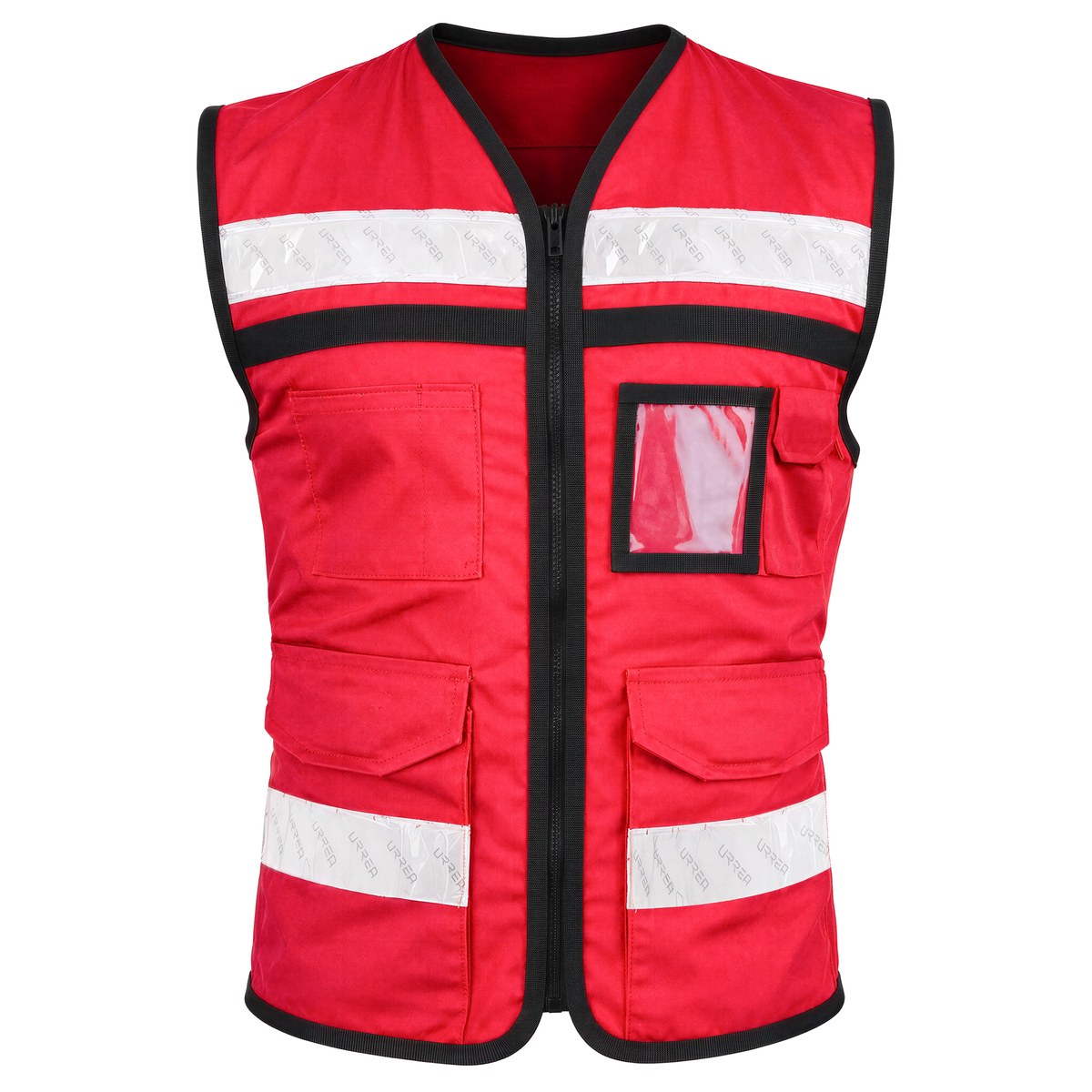 Chaleco de seguridad tipo supervisor cerrado con reflejante rojo M Urrea - Imagen 3