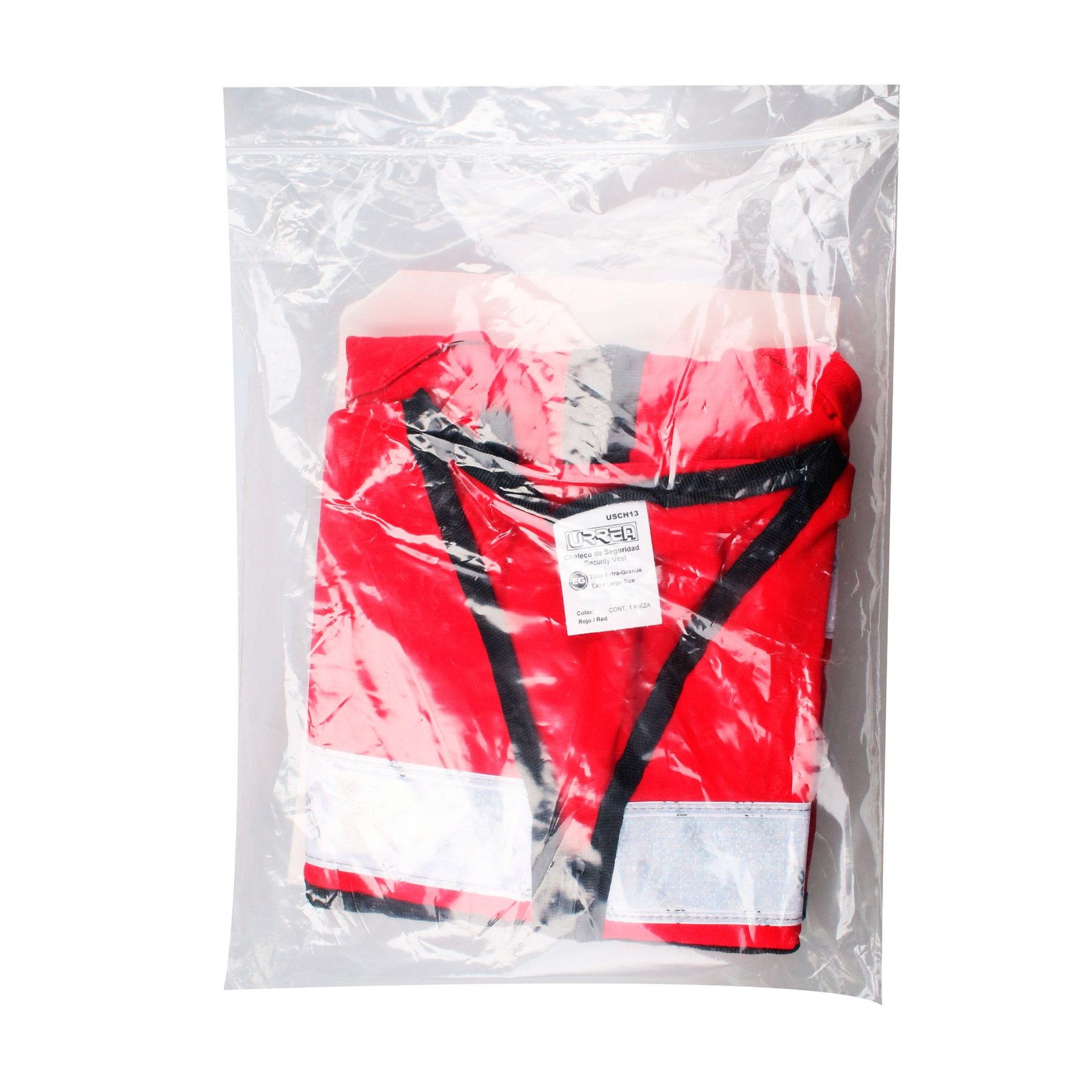 Chaleco de seguridad tipo supervisor cerrado con reflejante rojo EG Urrea - Imagen 3