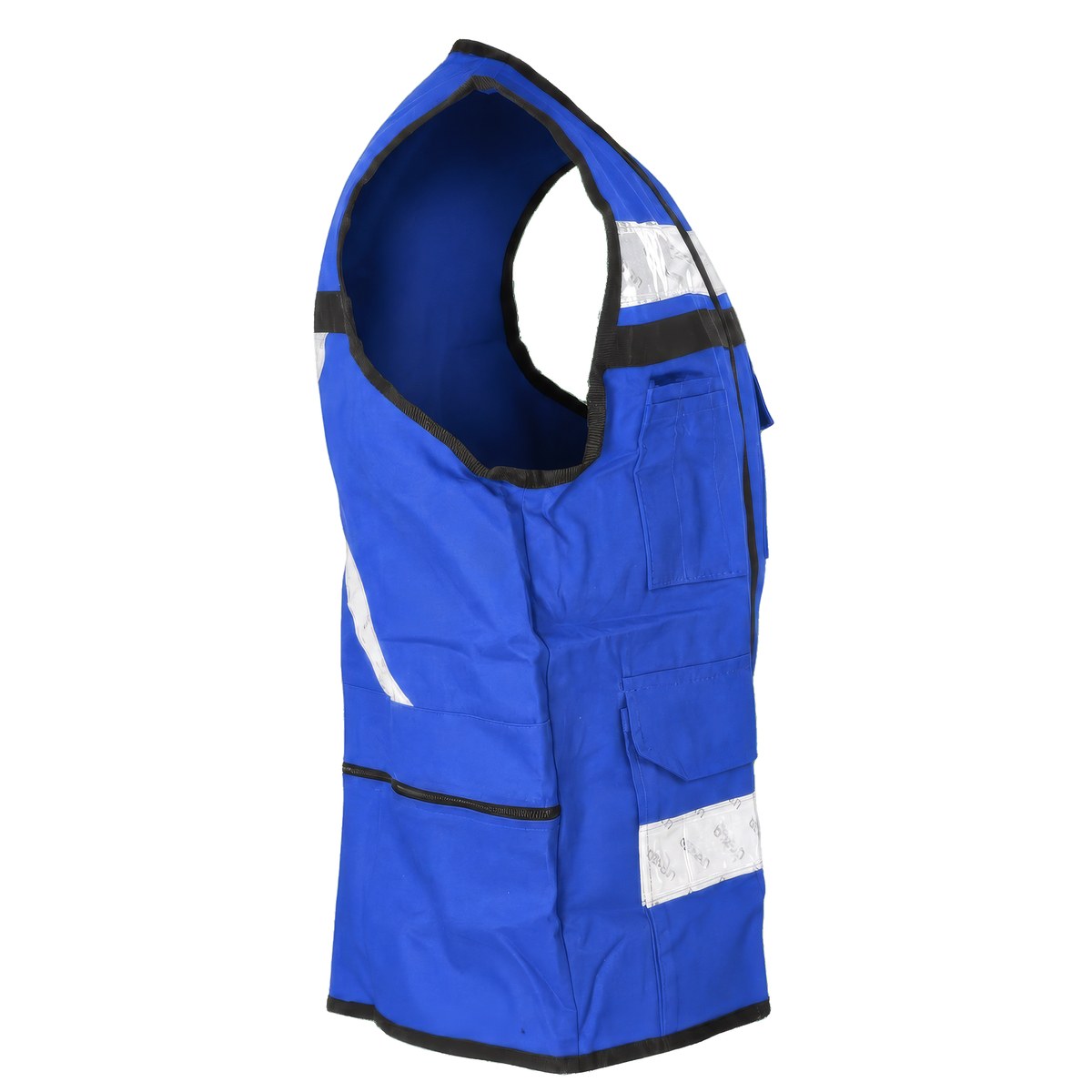 Chaleco de seguridad tipo supervisor cerrado con reflejante azul M Urrea - Imagen 4