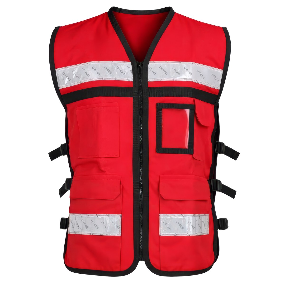 Chaleco de seguridad tipo supervisor abierto con reflejante rojo M Urrea - Imagen 2