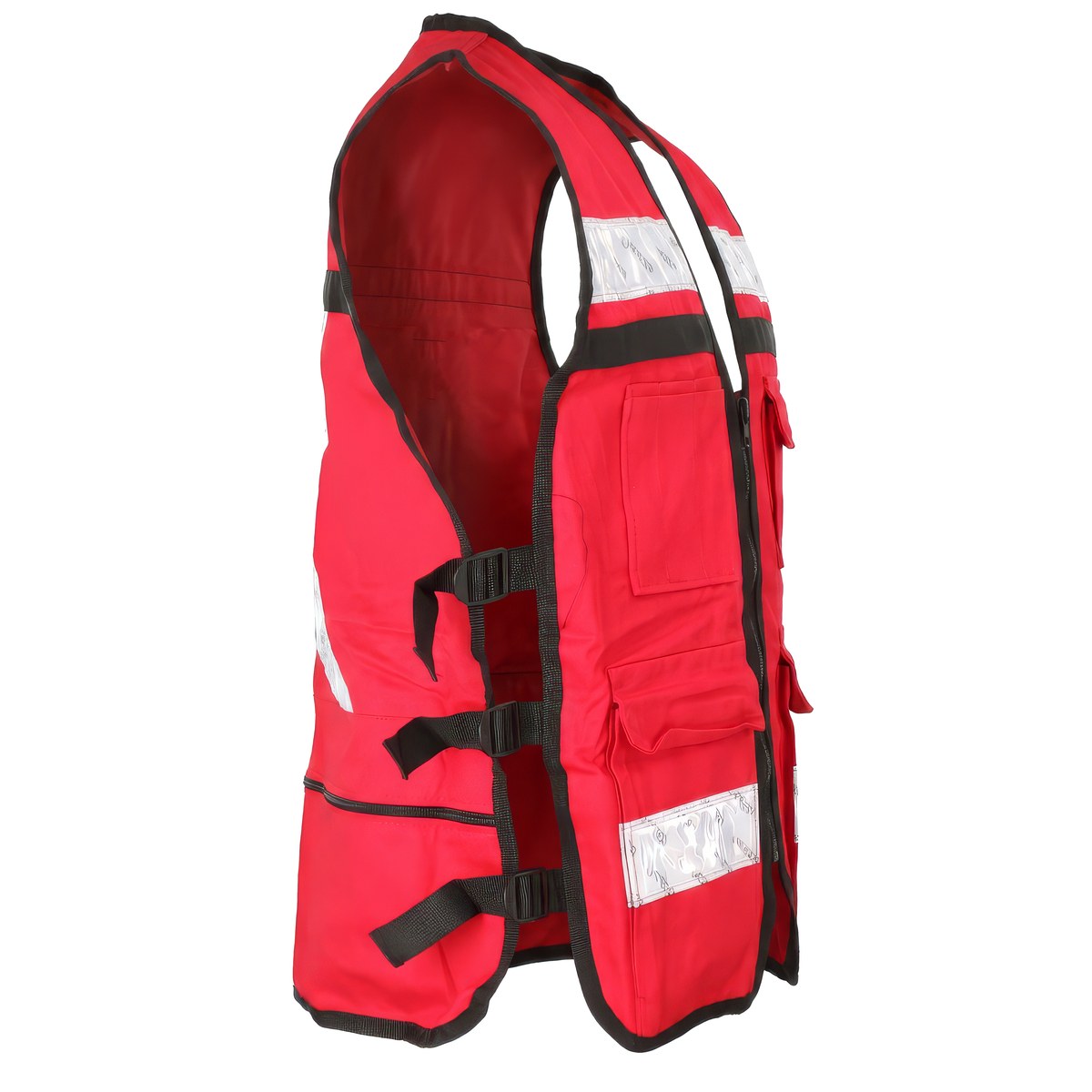 Chaleco de seguridad tipo supervisor abierto con reflejante rojo M Urrea - Imagen 4