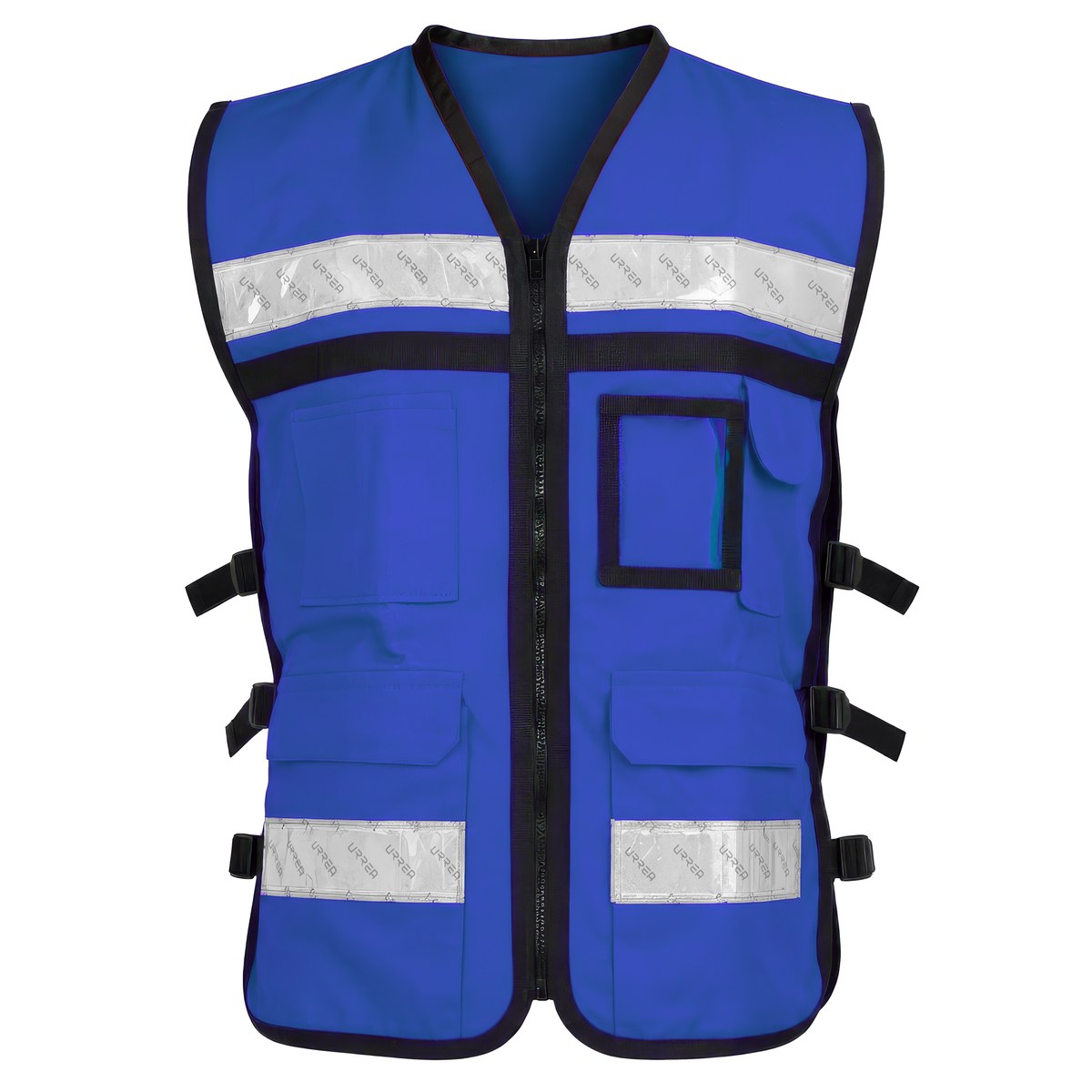 Chaleco de seguridad tipo supervisor abierto con reflejante azul M Urrea - Imagen 2