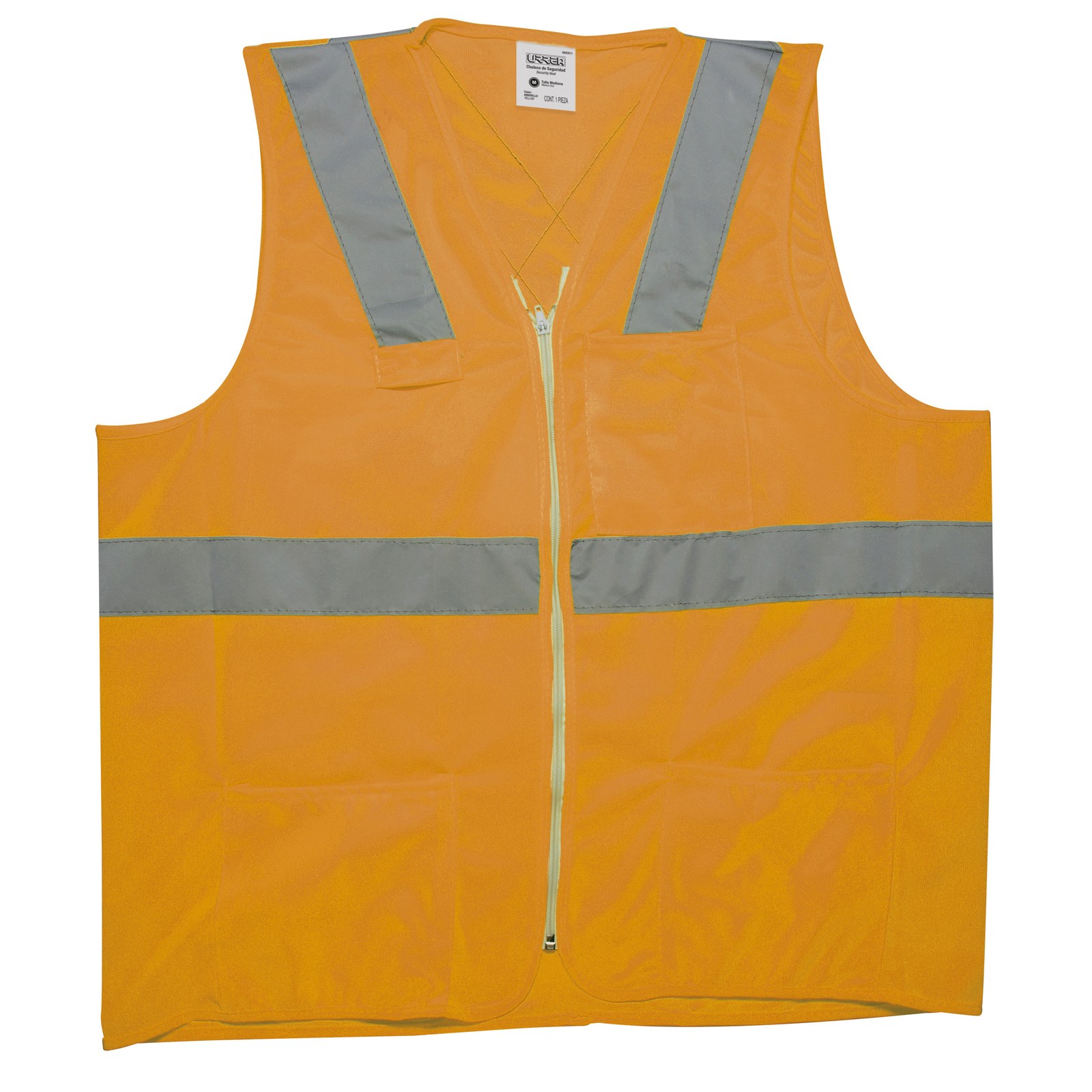 Chaleco de seguridad cerrado de alta visibilidad naranja M Urrea