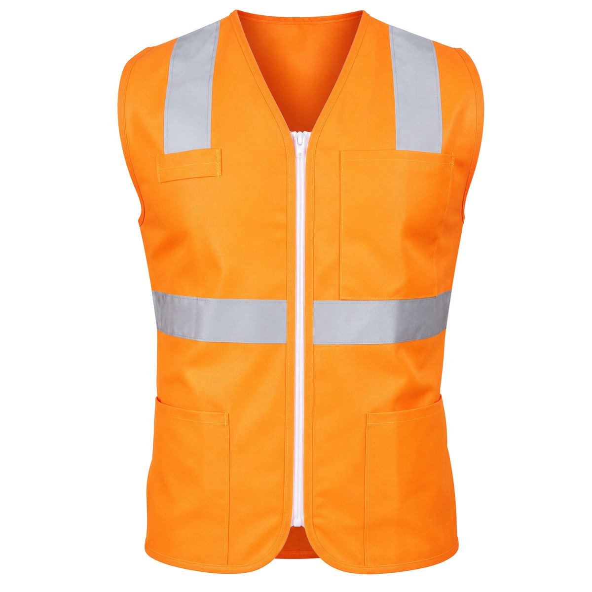 Chaleco de seguridad cerrado de alta visibilidad naranja M Urrea - Imagen 3