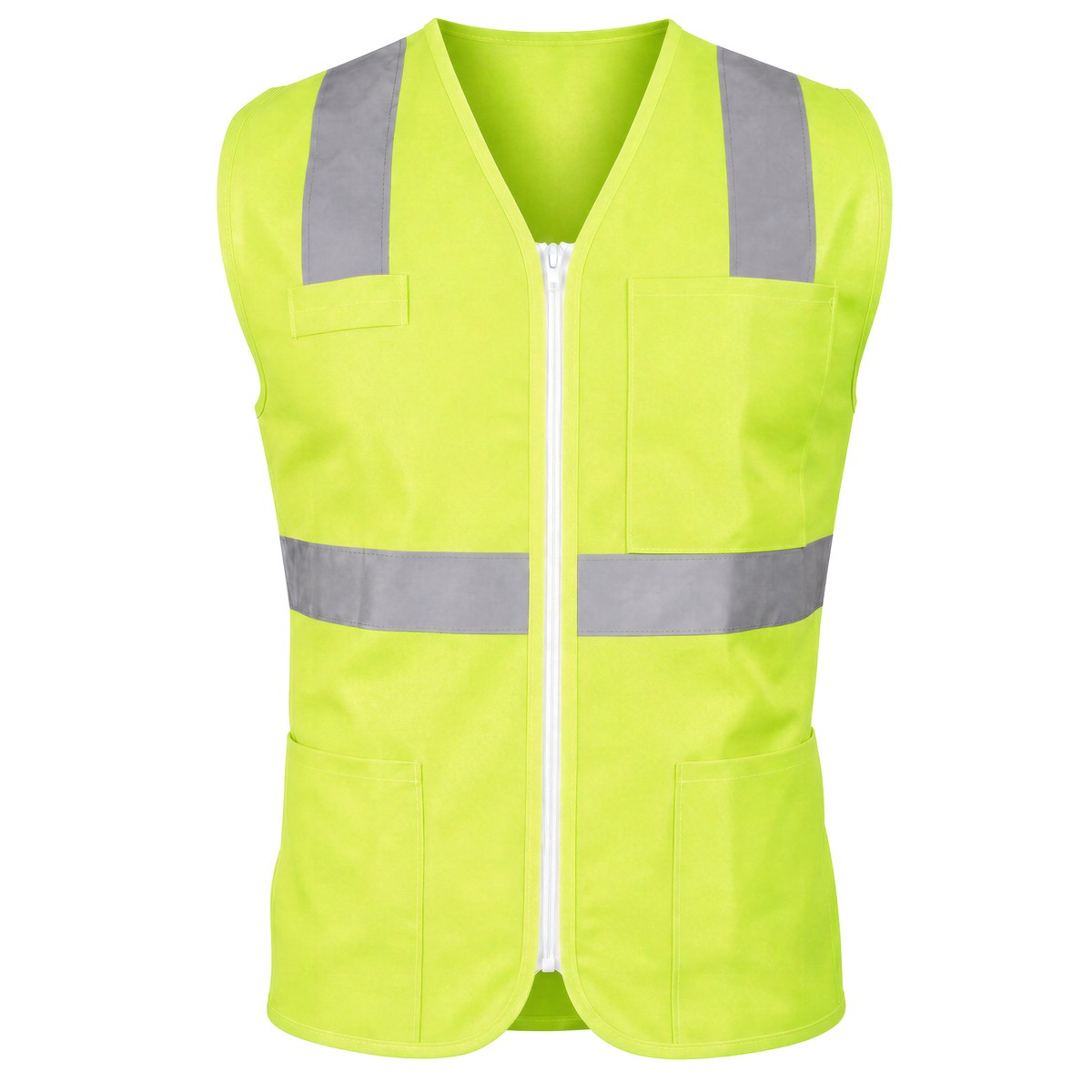 Chaleco de seguridad cerrado de alta visibilidad amarillo M Urrea - Imagen 2