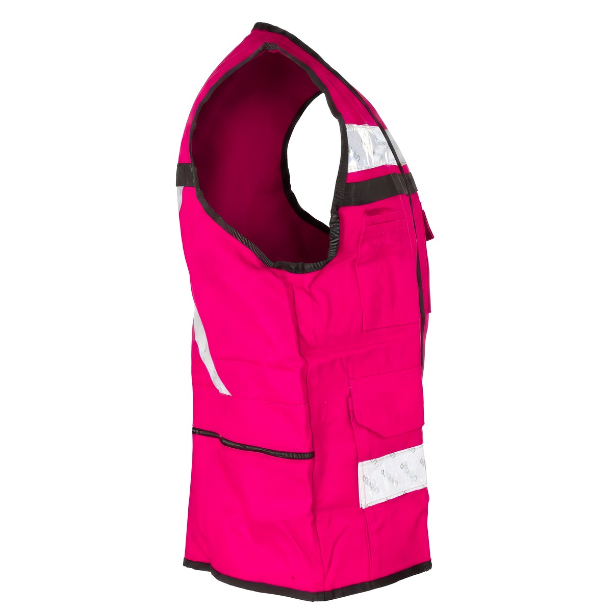 Chaleco de seguridad tipo supervisor cerrado con reflejante rosa M Urrea - Imagen 4