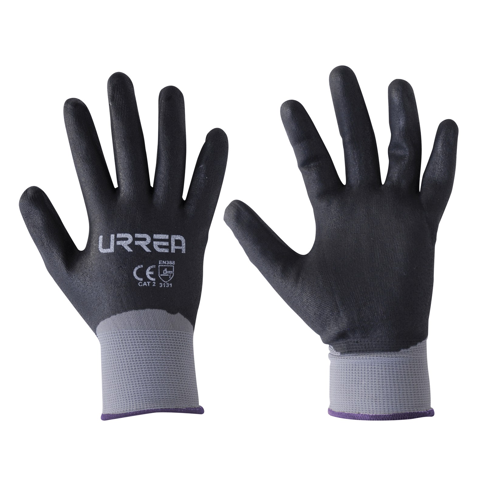 Guantes de nailon con recubrimiento de nitrilo espumoso M Urrea