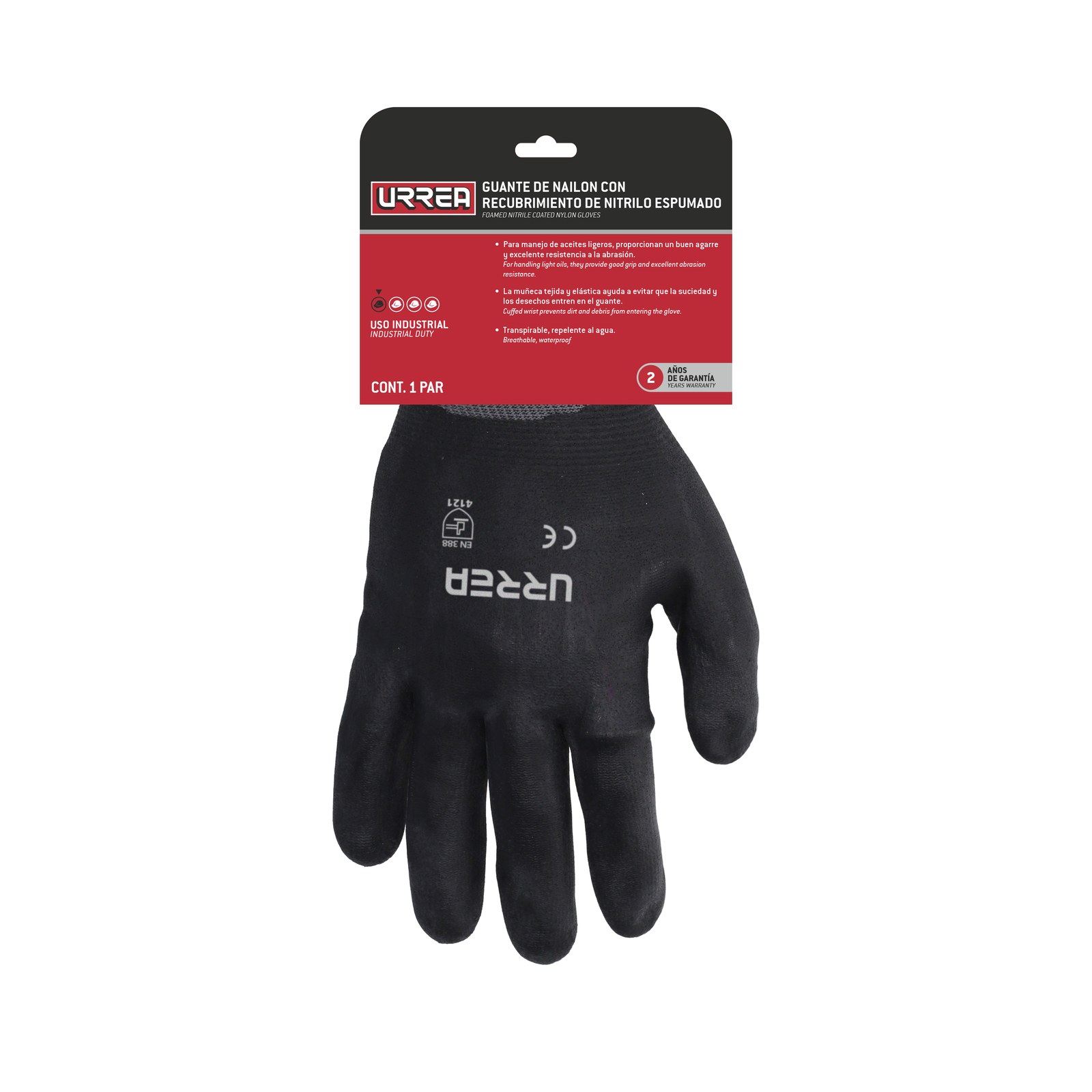 Guantes de nailon con recubrimiento de nitrilo espumoso EG Urrea - Imagen 2