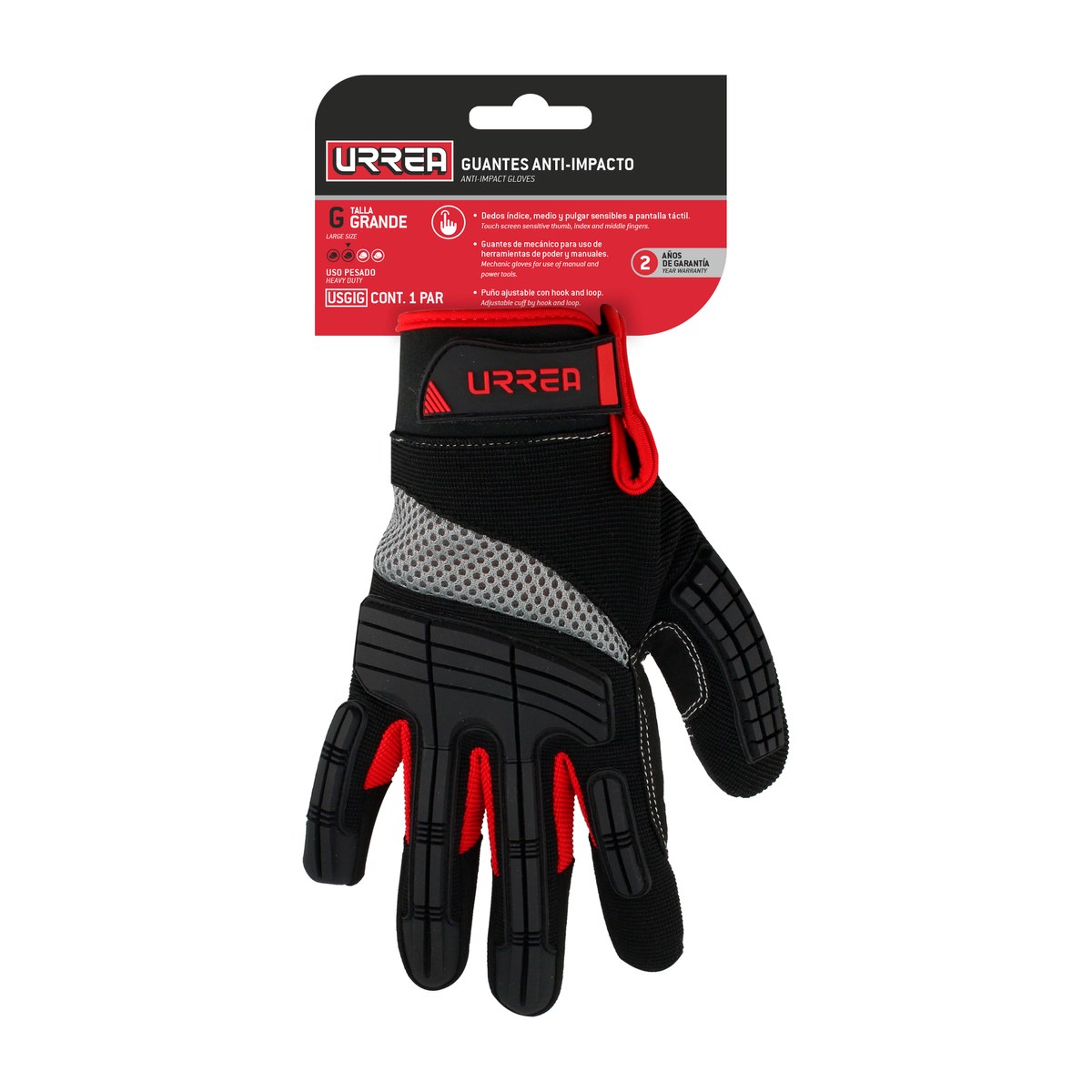 Guantes de mecánico anti-impacto G Urrea - Imagen 2