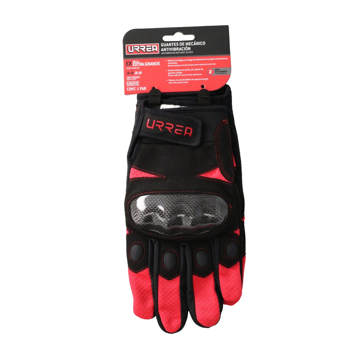 Guantes de mecánico anti-vibración con protección para nudillos EG Urrea - Imagen 3