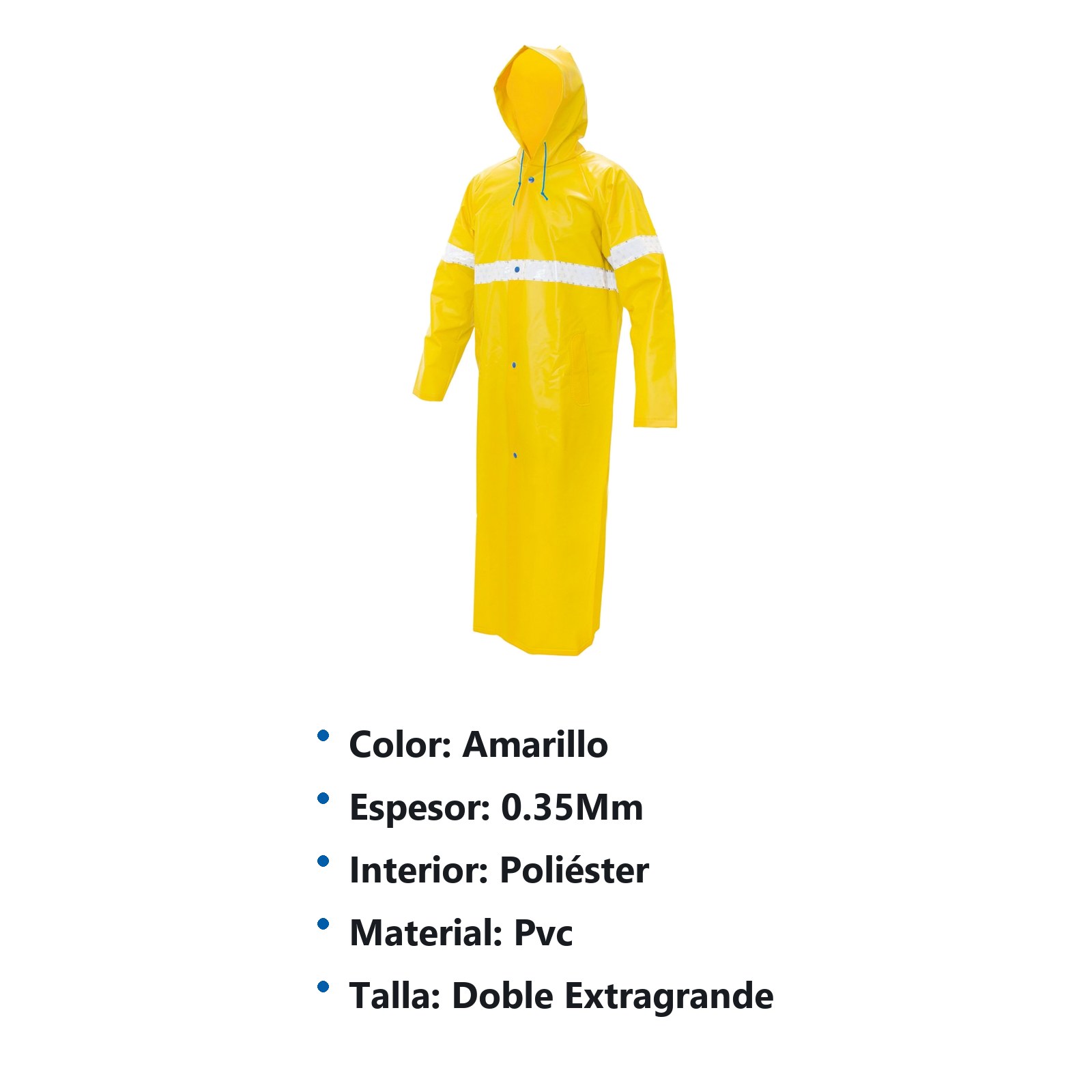 Gabardina impermeable con reflejante térmico EEG Urrea - Imagen 2